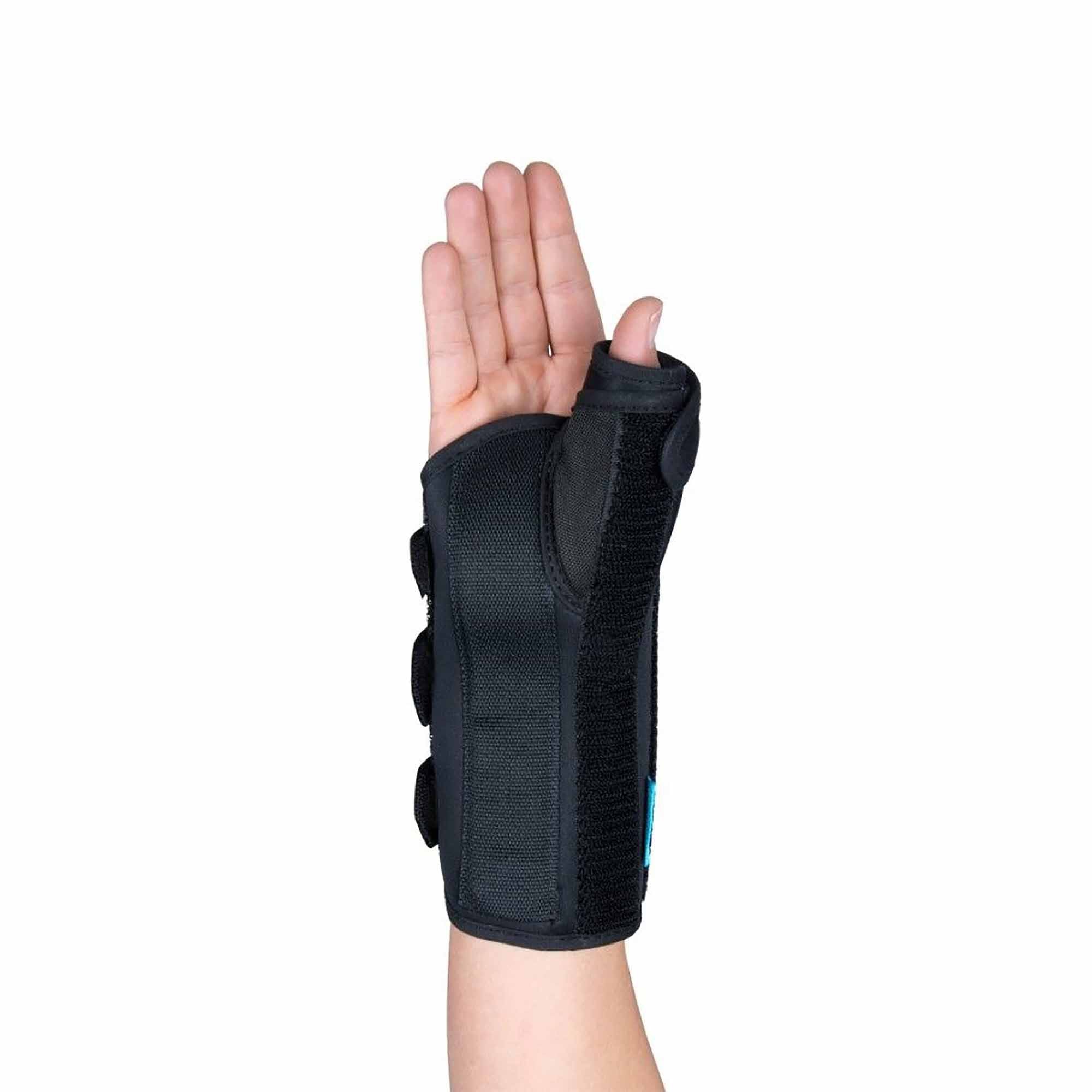 Wrist Brace with Thumb Spica Ossur® Formfit® Aluminum / Cotton / Polyester Left Hand Black Medium