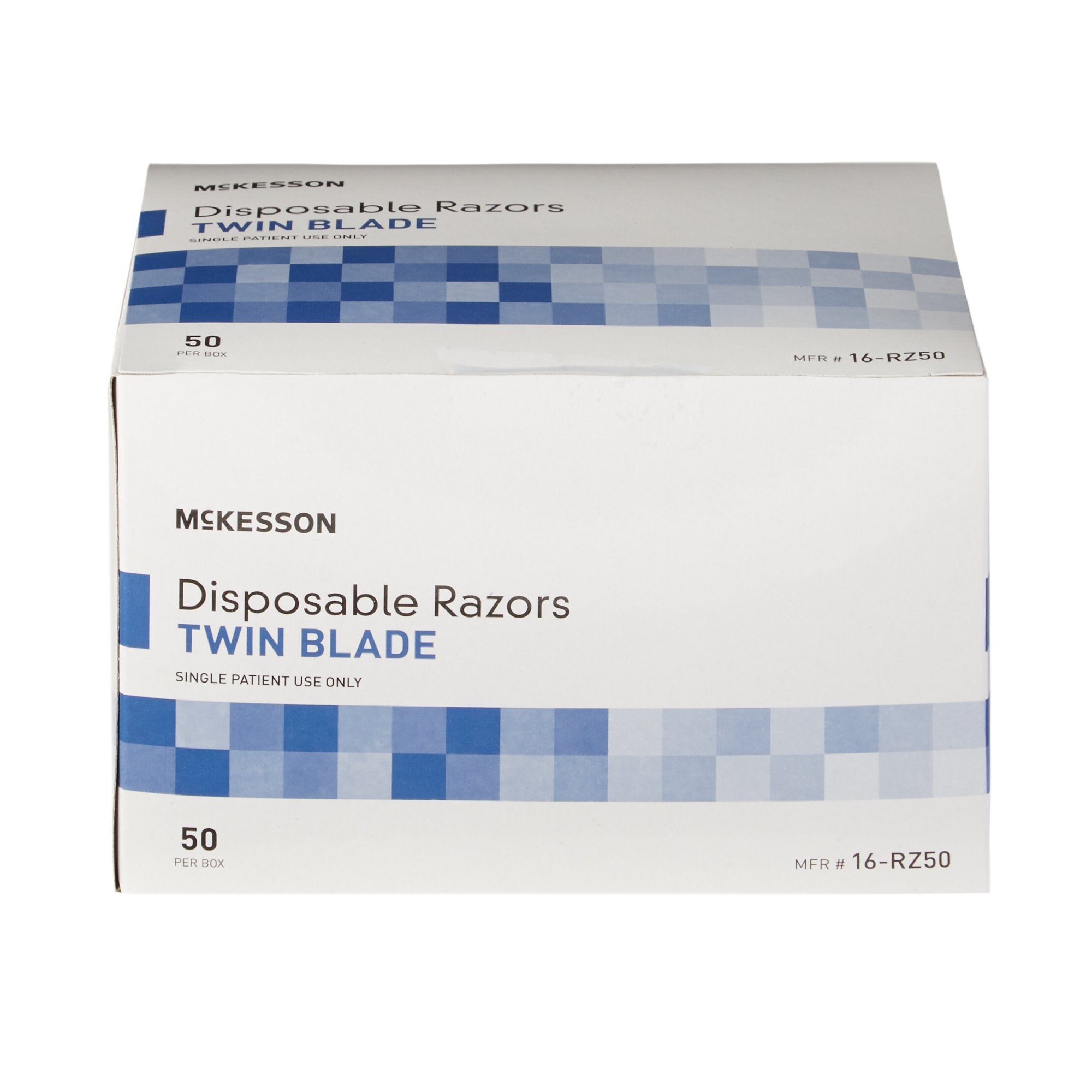 McKesson Twin-Blade Disposable Razor, Blue