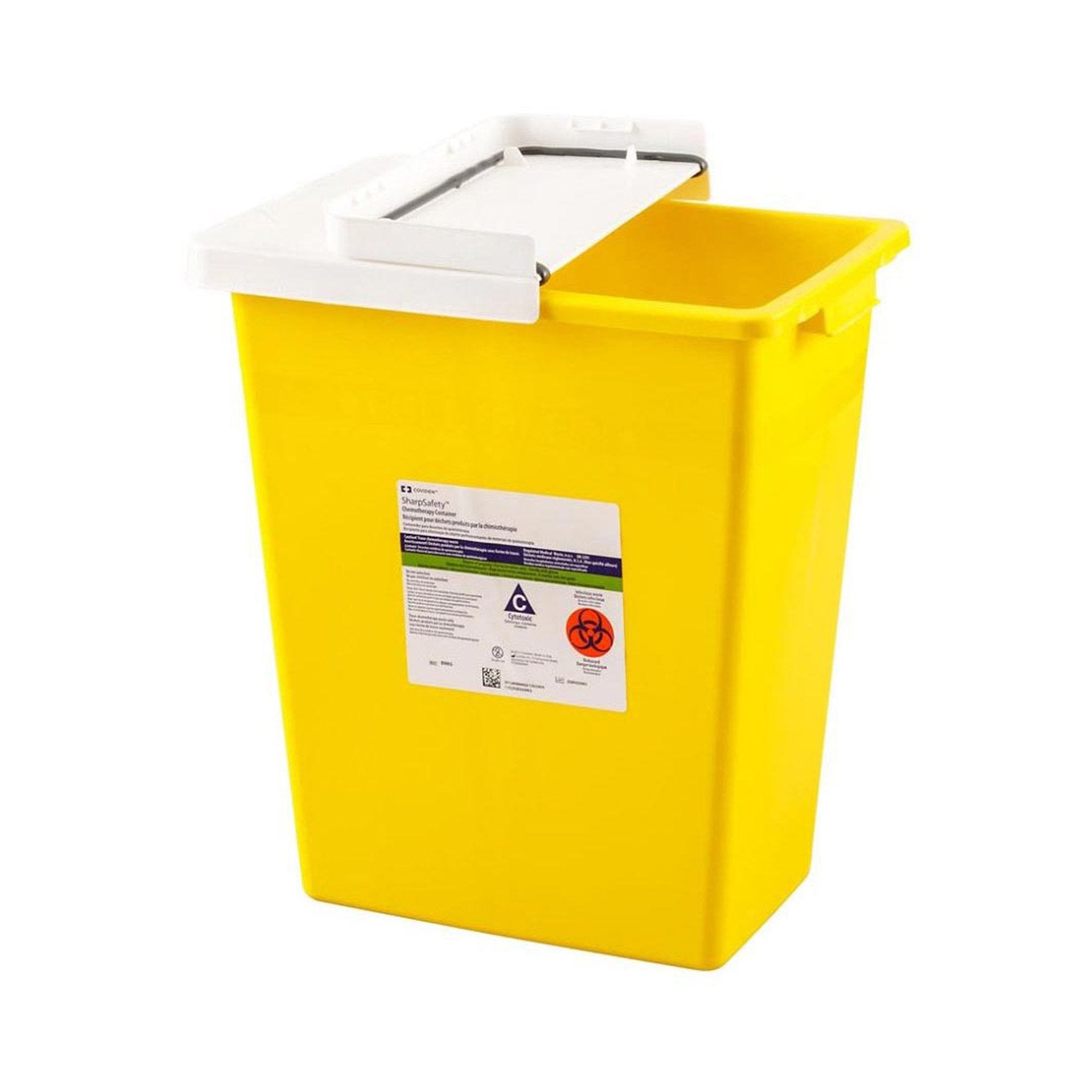 SharpSafety™ Chemotherapy Waste Container, 2 Gallon, 10 x 10½ x 7¼ Inch