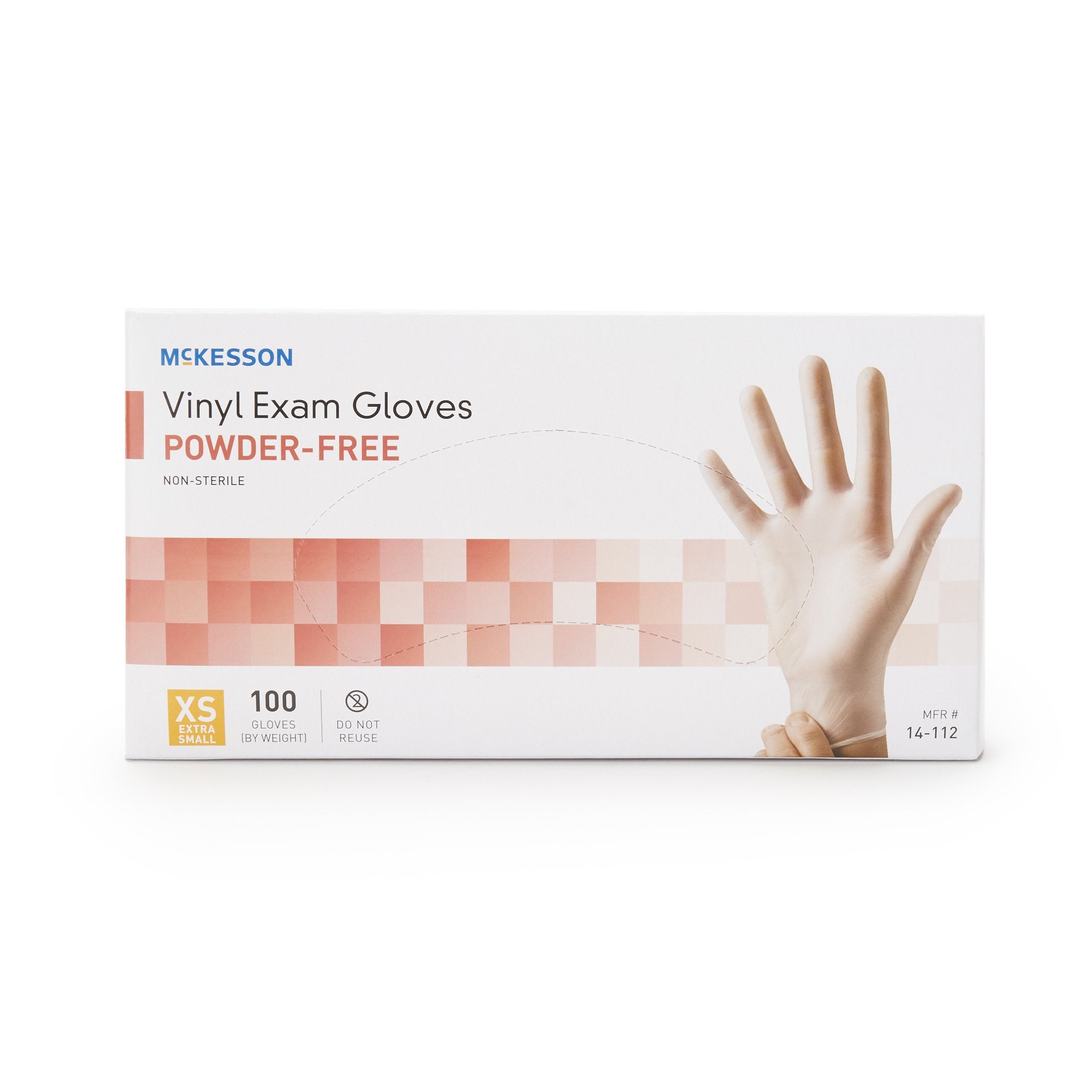 McKesson Vinyl Exam Glove, Extra Small, Clear