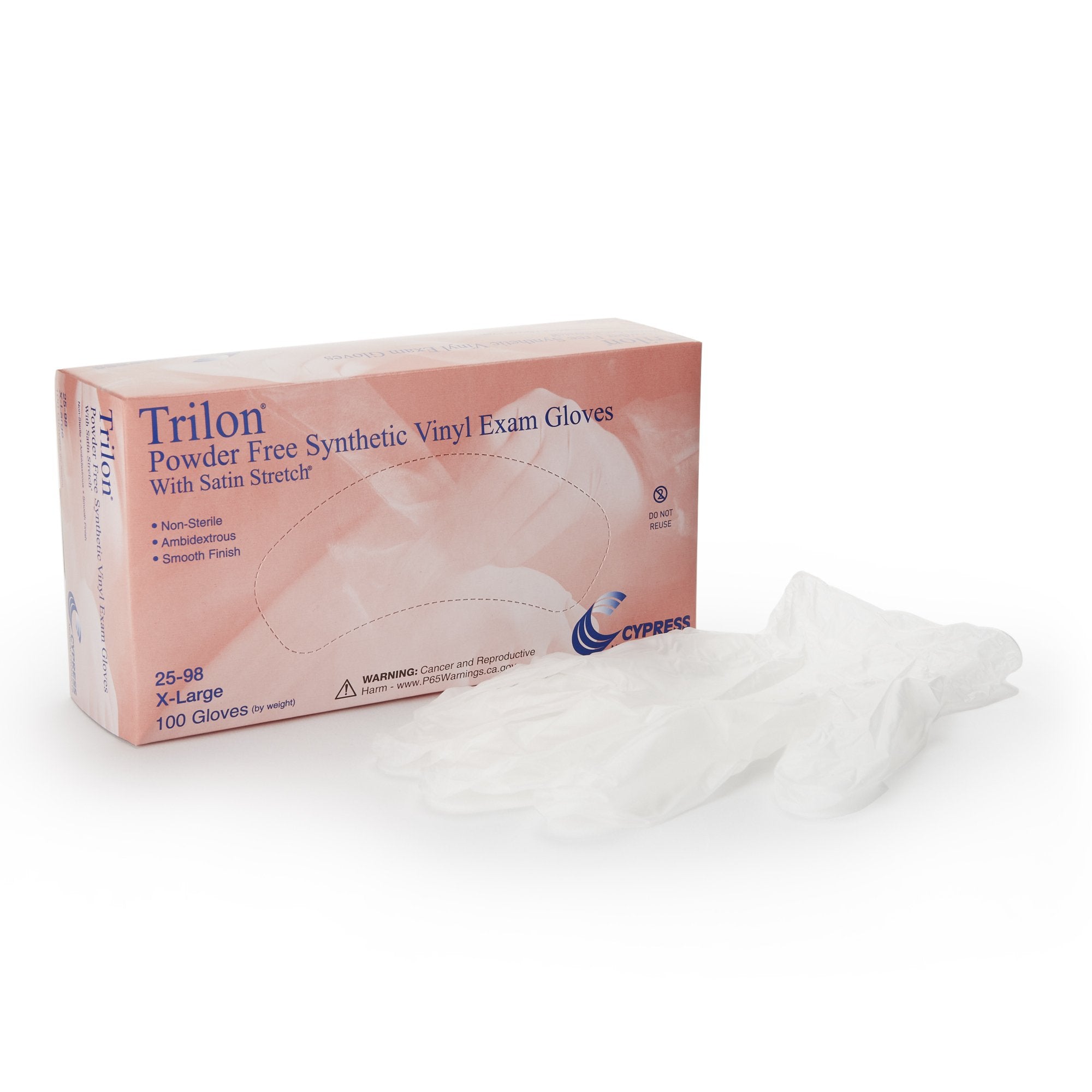 Trilon® Vinyl Exam Glove, Extra Large, Clear