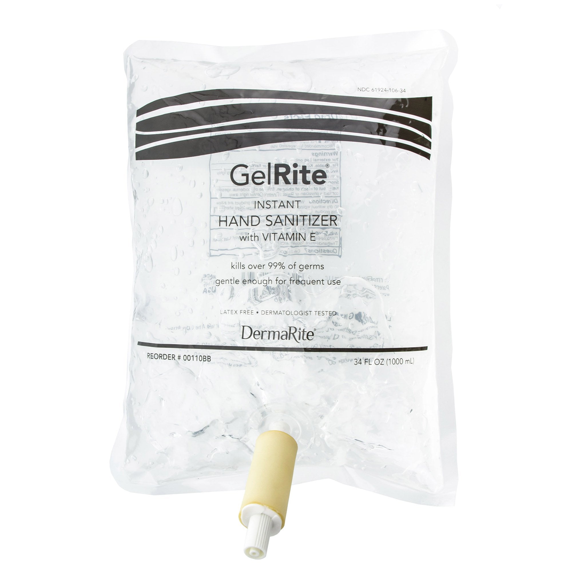 GelRite® Instant Hand Sanitizer, 1000 mL Dispenser Refill