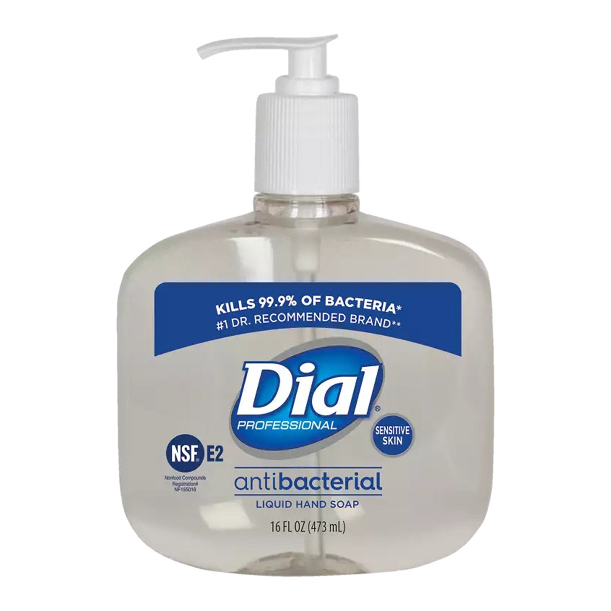 Dial® Sensitive Antimicrobial Soap 16 oz. Pump Bottle