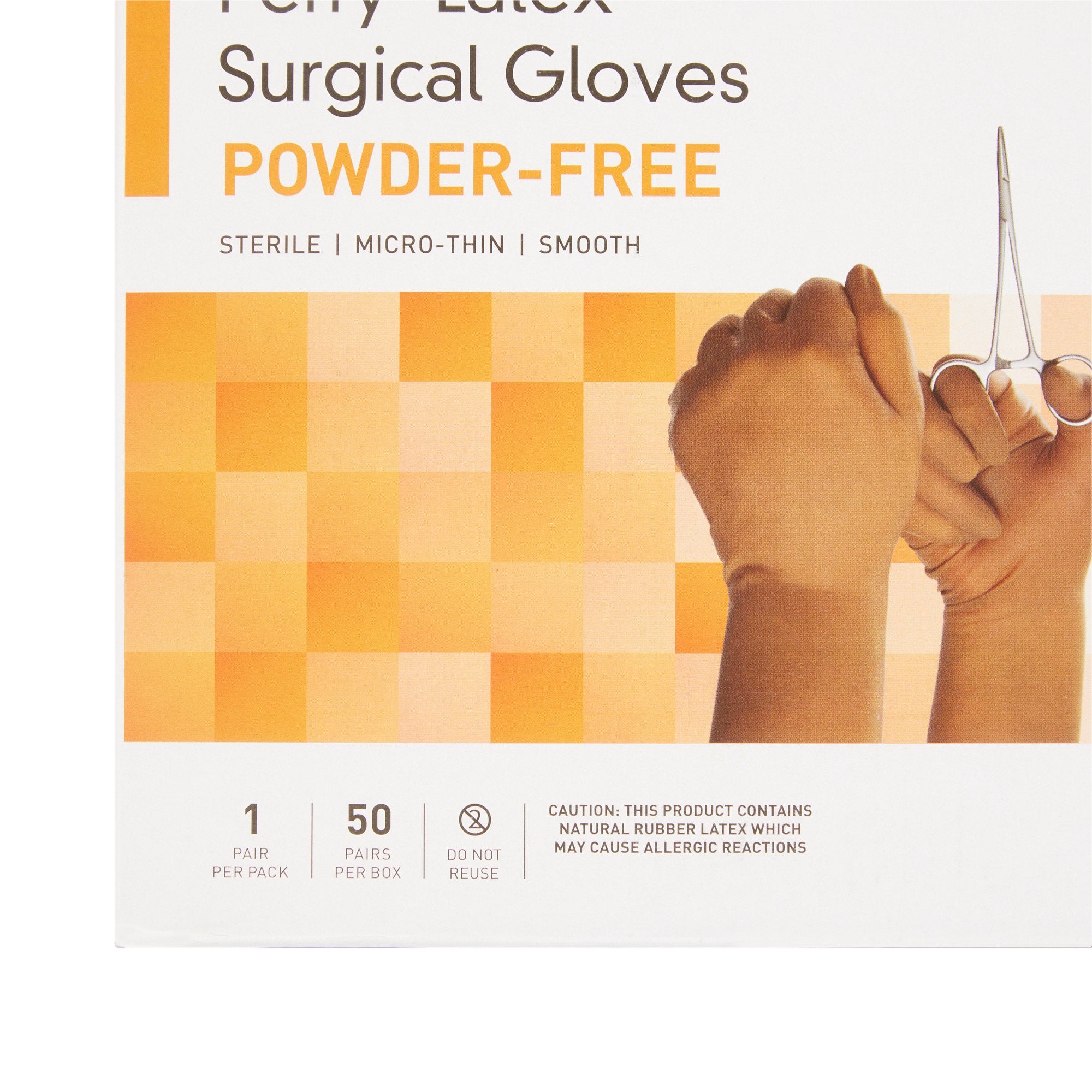 McKesson Perry® Latex Surgical Glove, Size 5.5, Brown