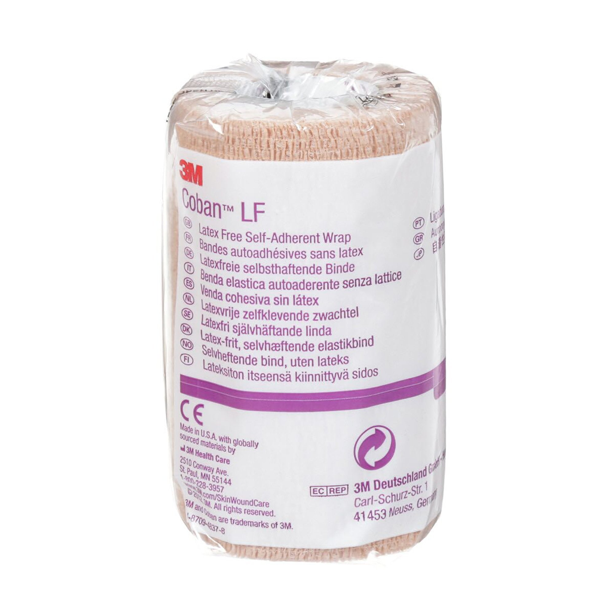 3M™ Coban™ LF Self-adherent Closure Cohesive Bandage, 4 Inch x 5 Yard