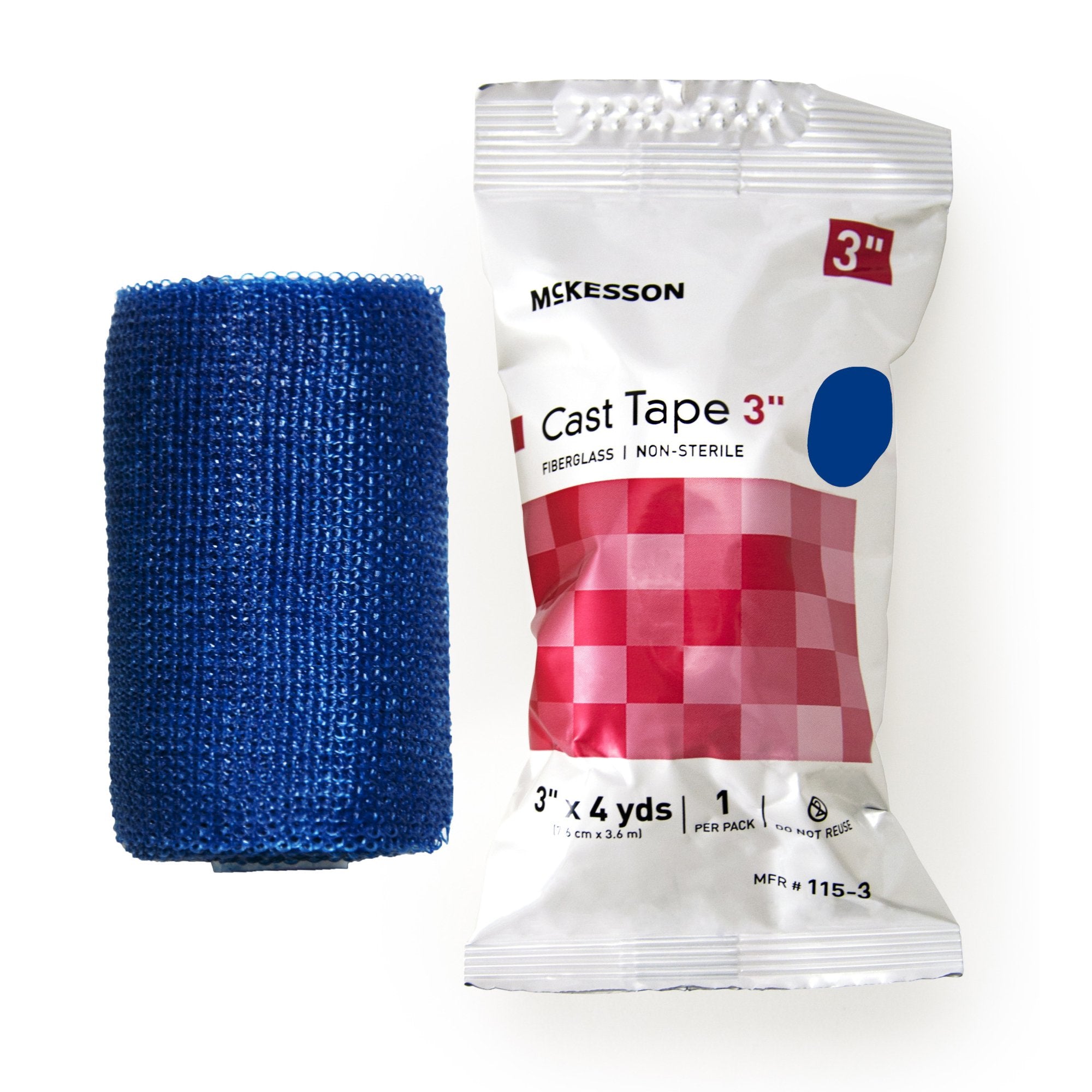 McKesson Blue Cast Tape, 3 Inch x 4 Yard