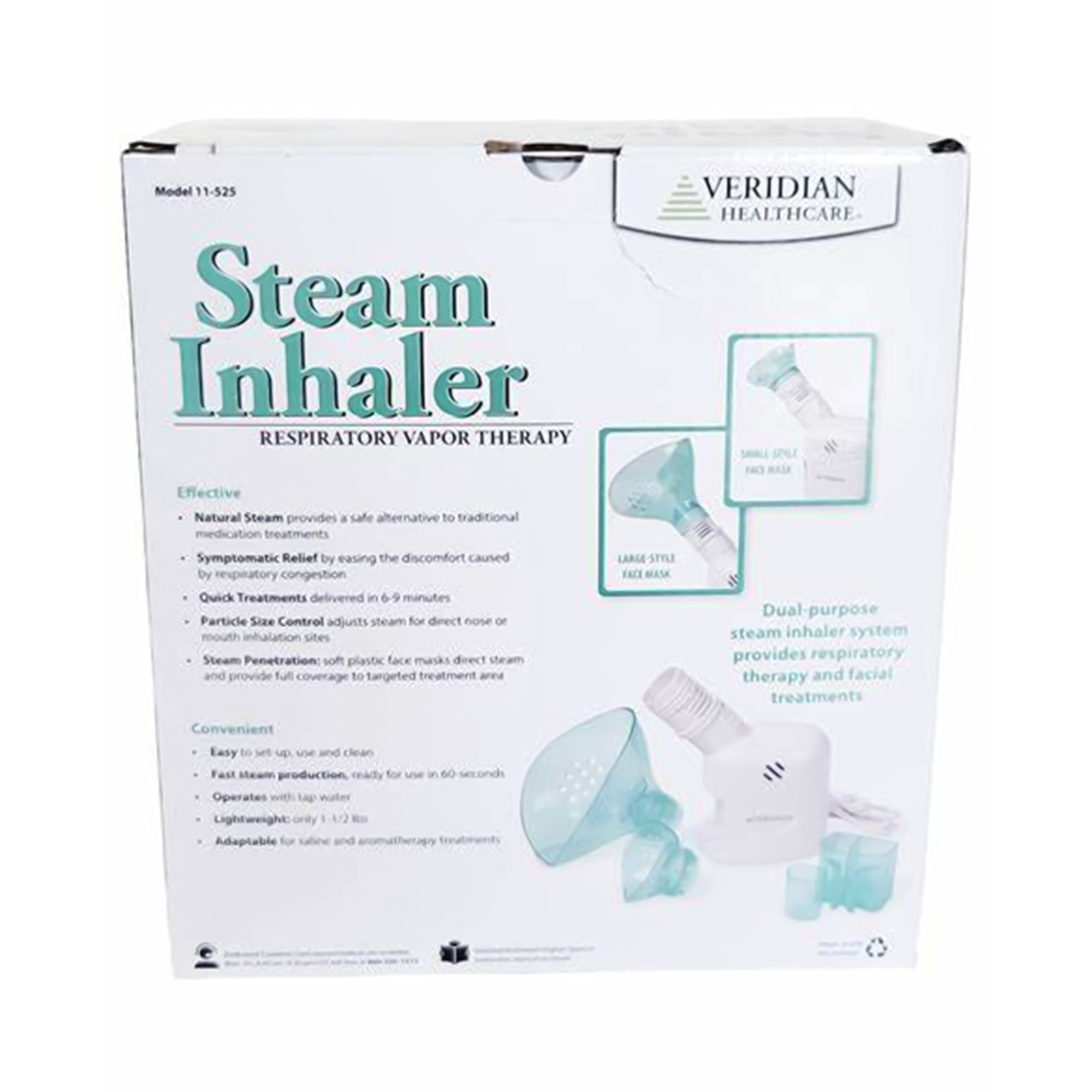 Veridian Healthcare Steam Inhaler Distilled Water Adult / Pediatric