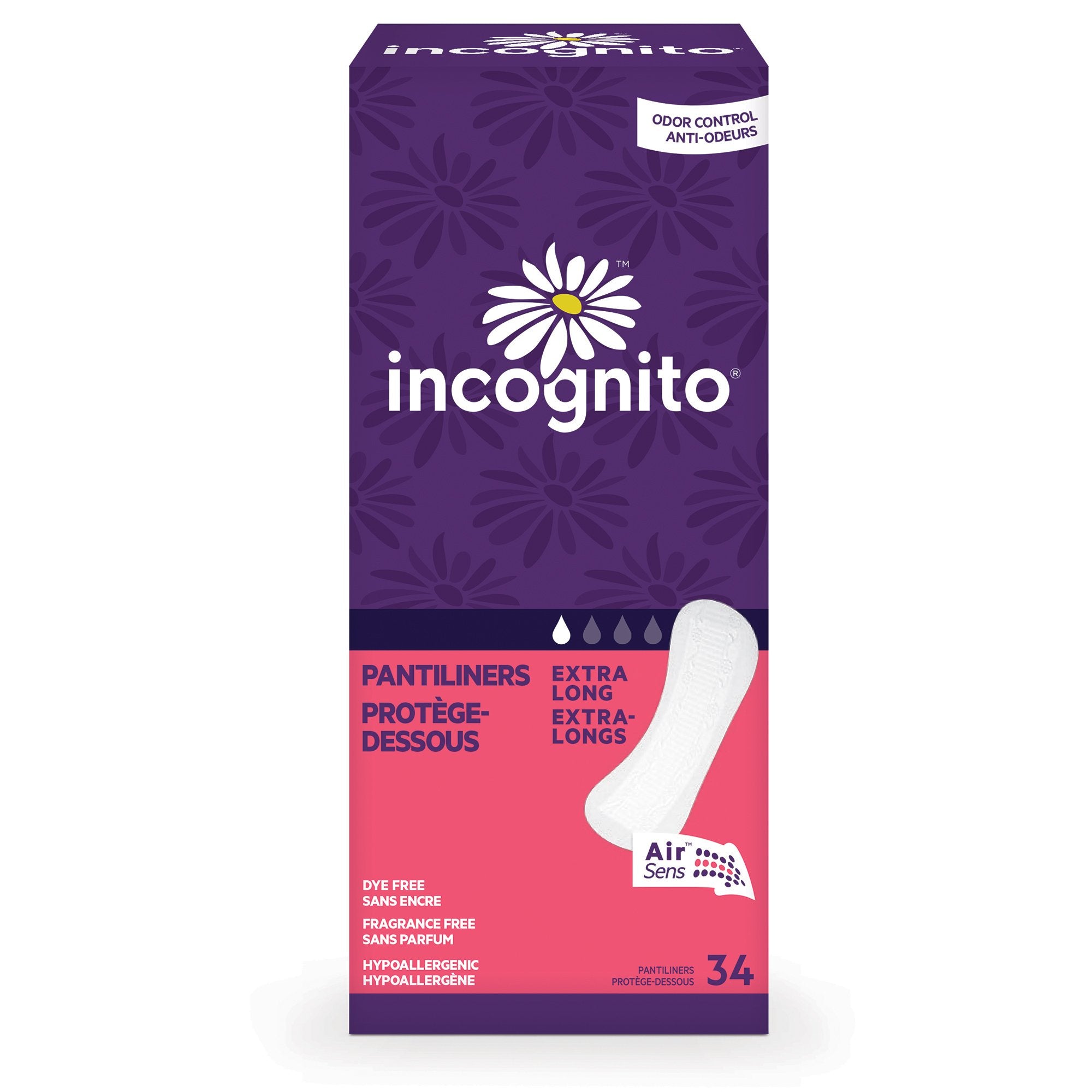 Panty Liner Incognito® Extra Long Light Absorbency