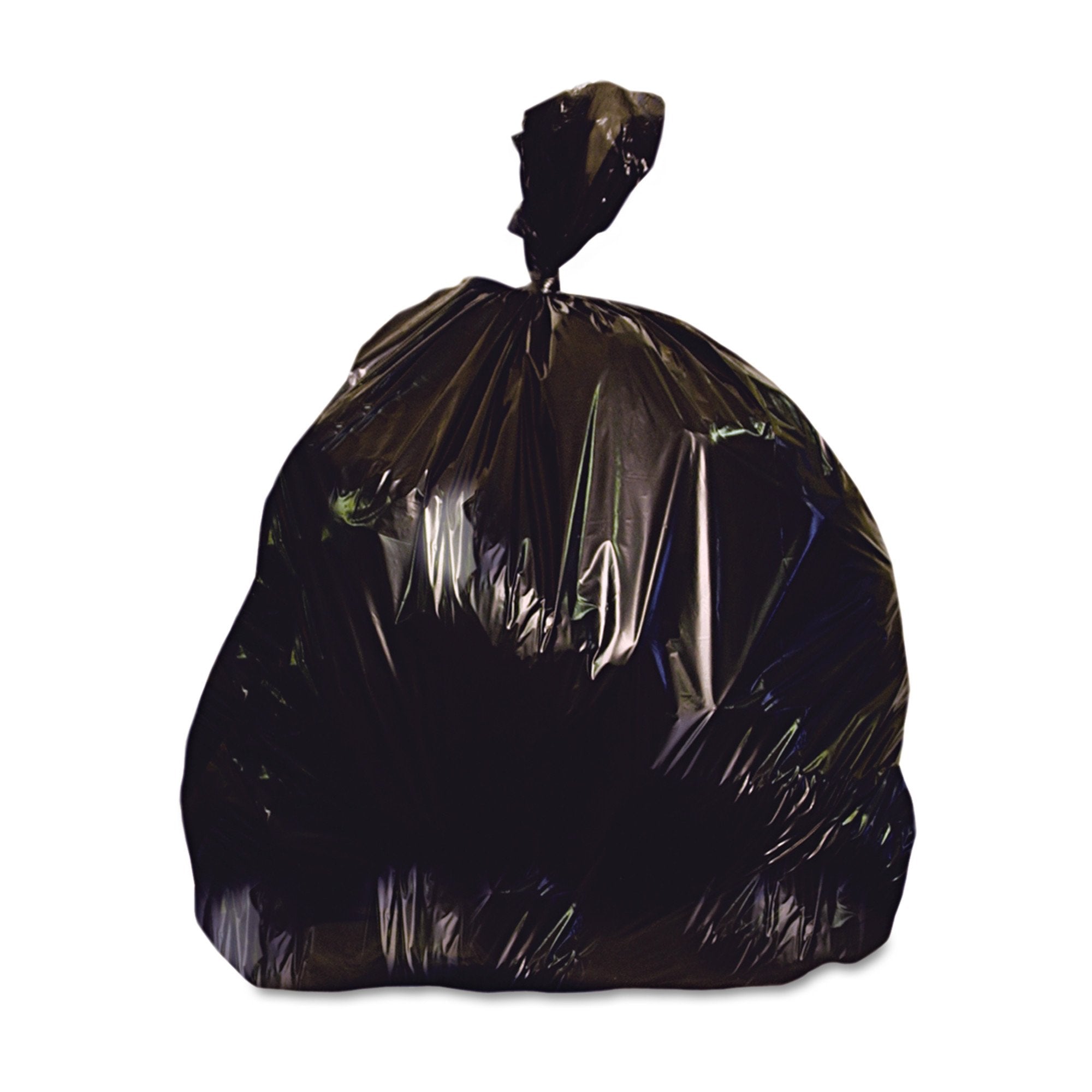 Trash Bag Heritage™ X-Liner™ 45 gal. Black Reprocessed Resin 1.5 mil 40 X 46 Inch Star Seal Bottom Flat Pack