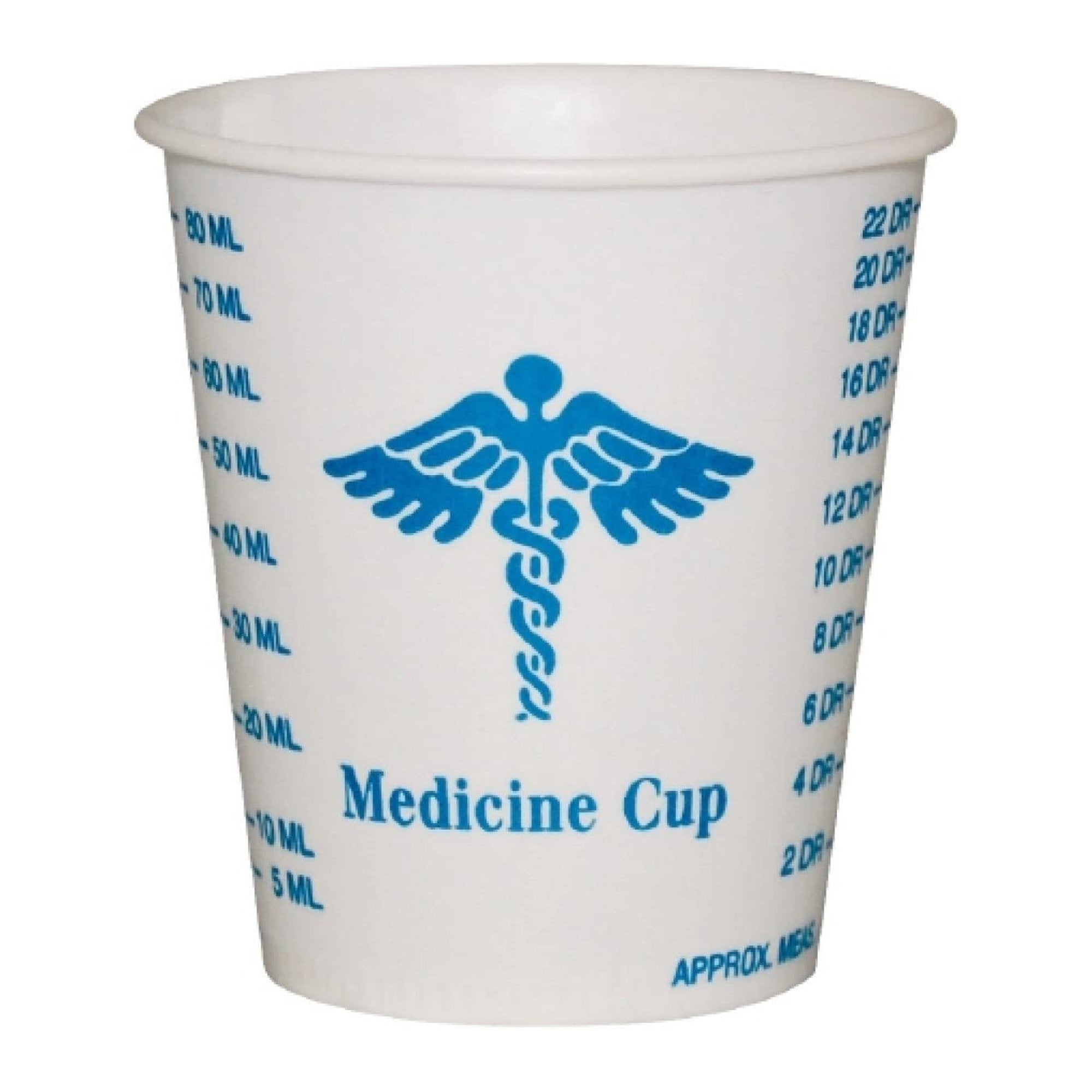 Medicine Cup Solo® 3 oz. Medical Print Wax Coated Paper Disposable NonSterile