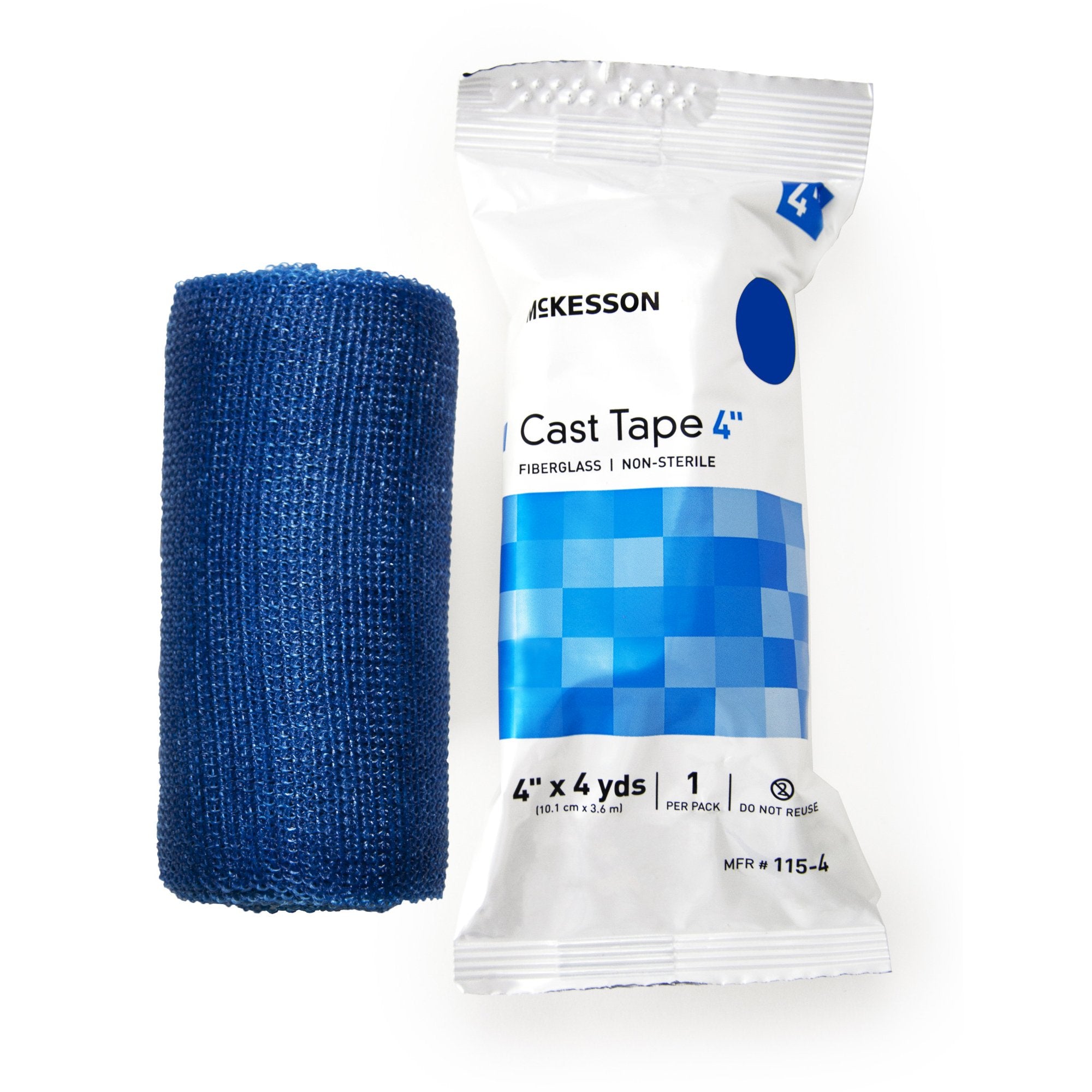 McKesson Blue Cast Tape, 4 Inch x 4 Yard