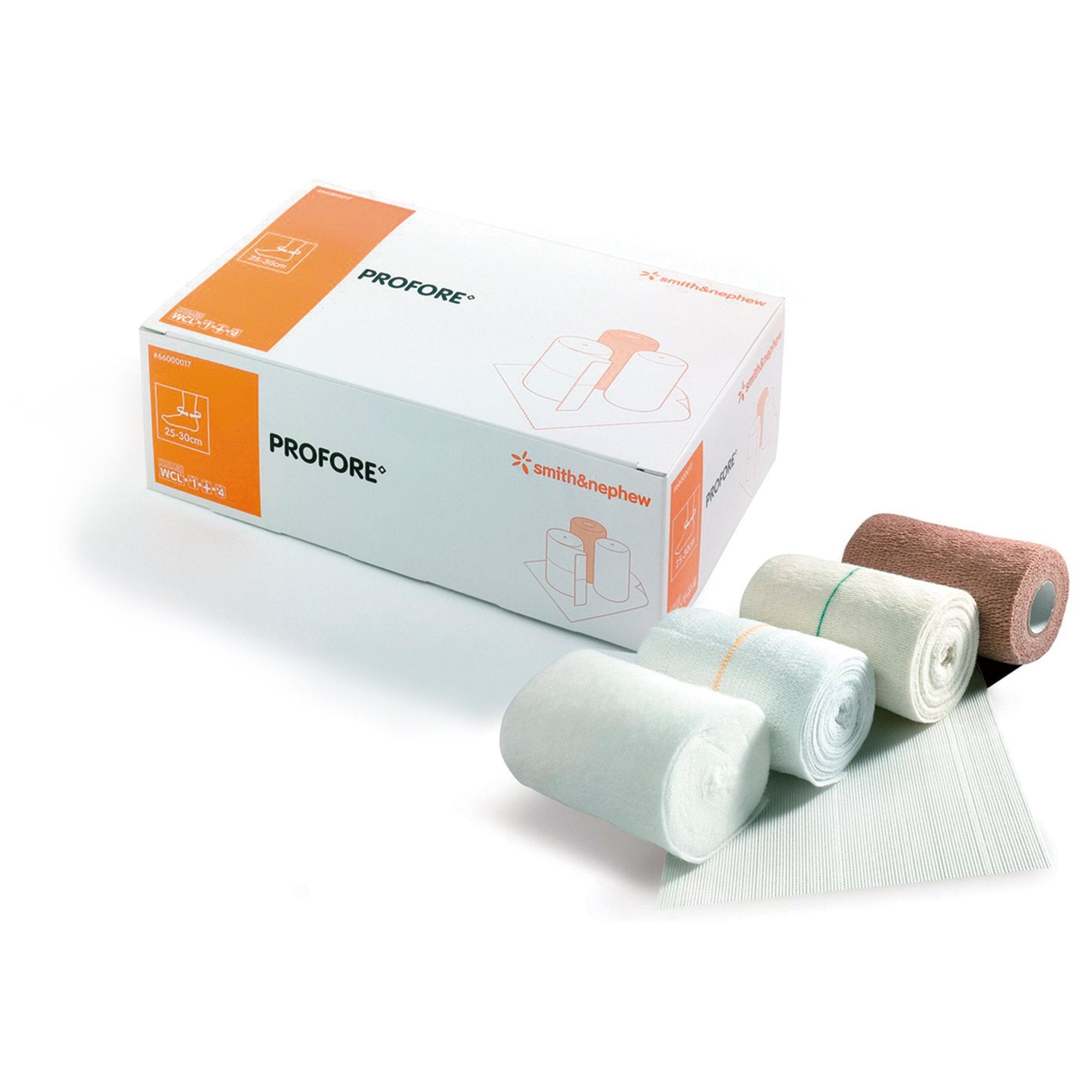 Profore Self-adherent / Tape Closure 4 Layer Compression Bandage System, 5-1/2 x 8 Inch / 4 Inch x 4 Yard / 4 Inch x 3 Yard / 4 Inch x 2-4/5 Yard