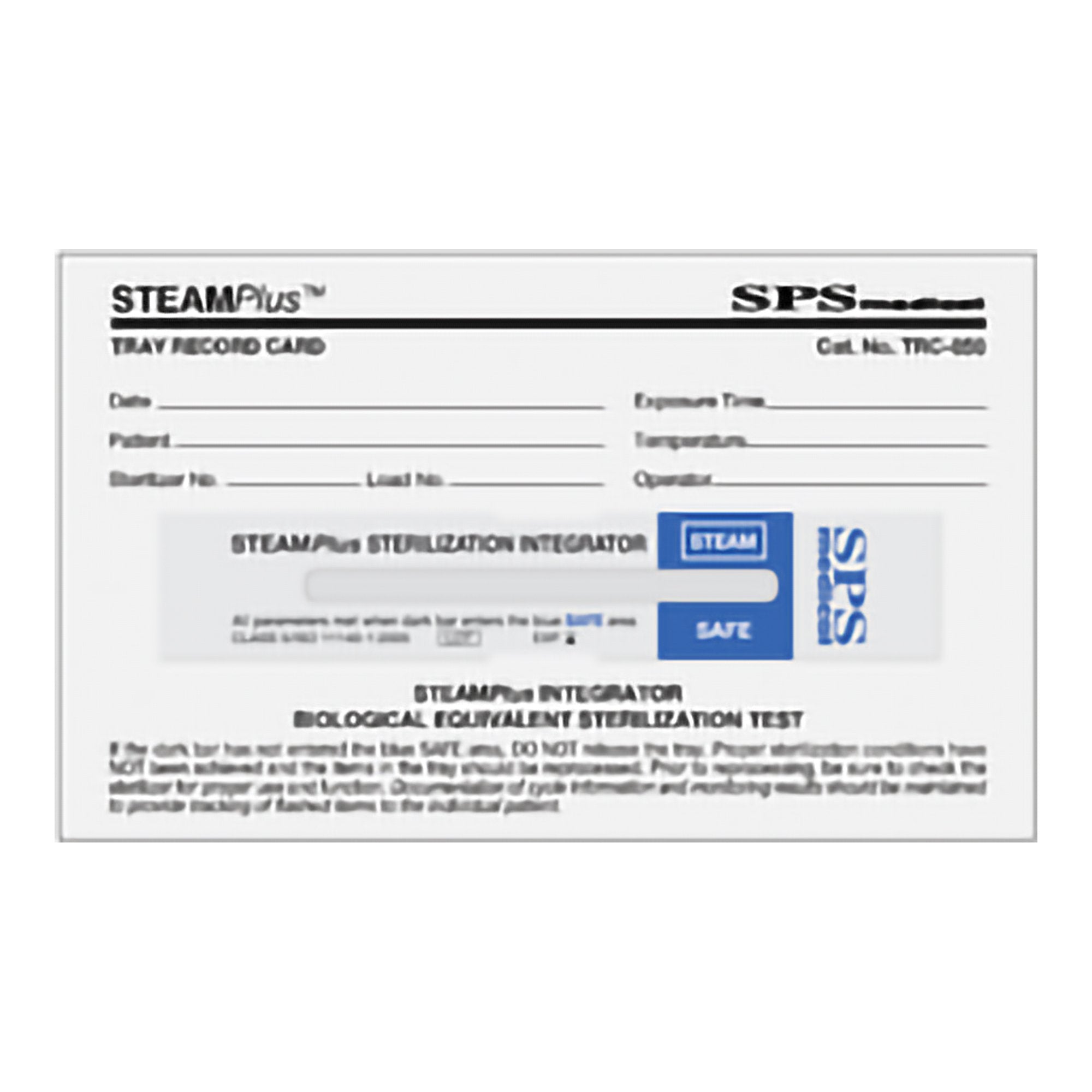 Sterilization Record Card STEAMPlus™ Steam