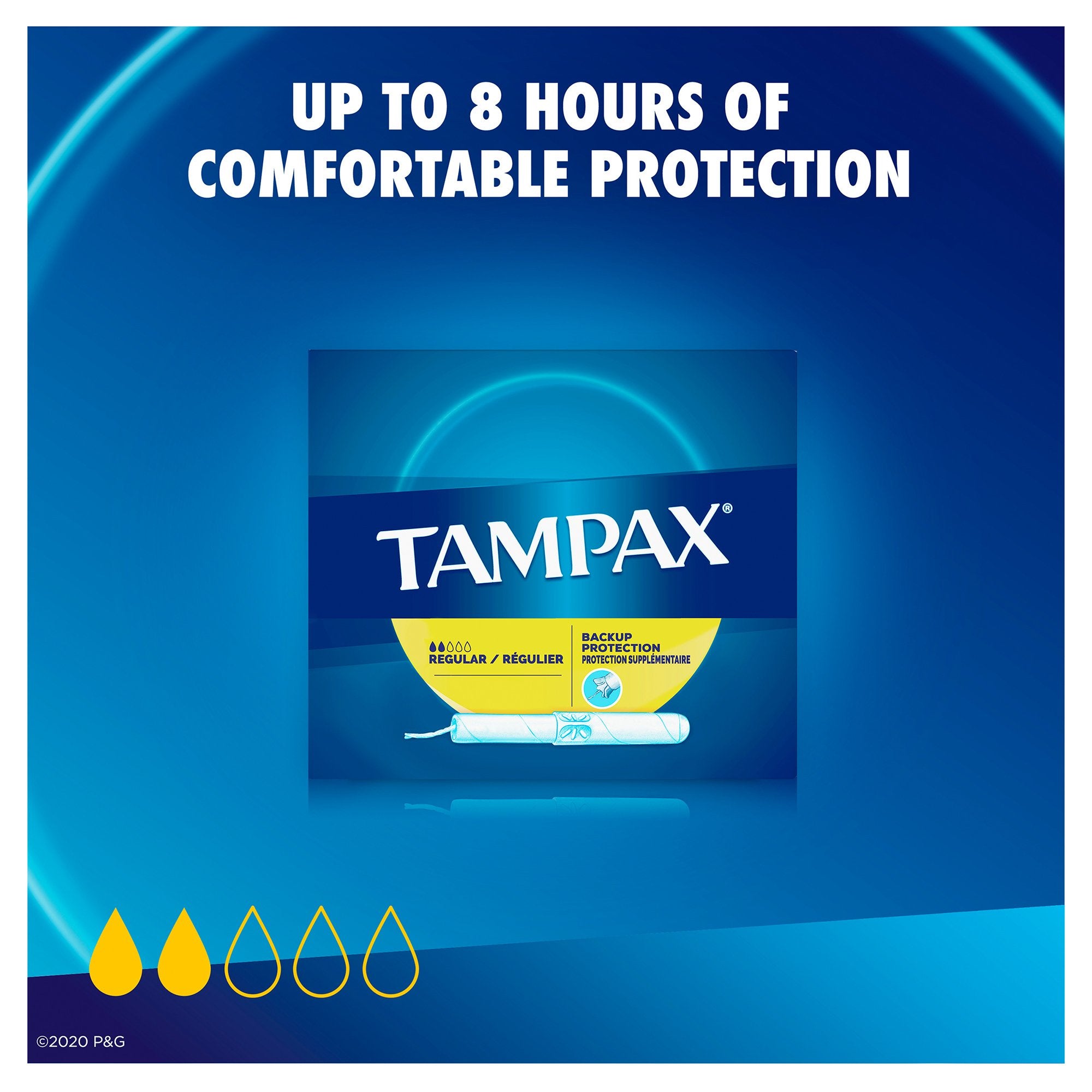 Tampax® Regular Absorbency Tampon, 40 per Box