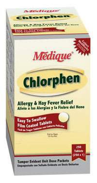 Allergy Relief Chlorphen 4 mg Strength Tablet 1 per Box