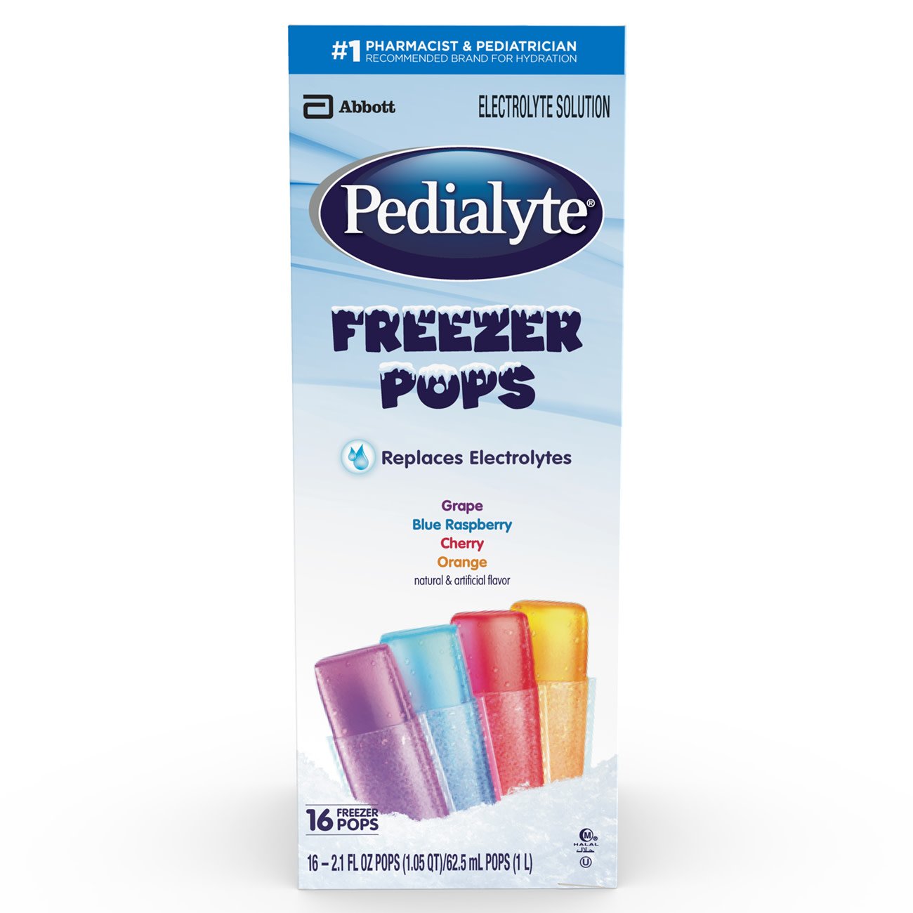 Pedialyte® Freezer Pop Electrolyte Solution, Assorted Flavors