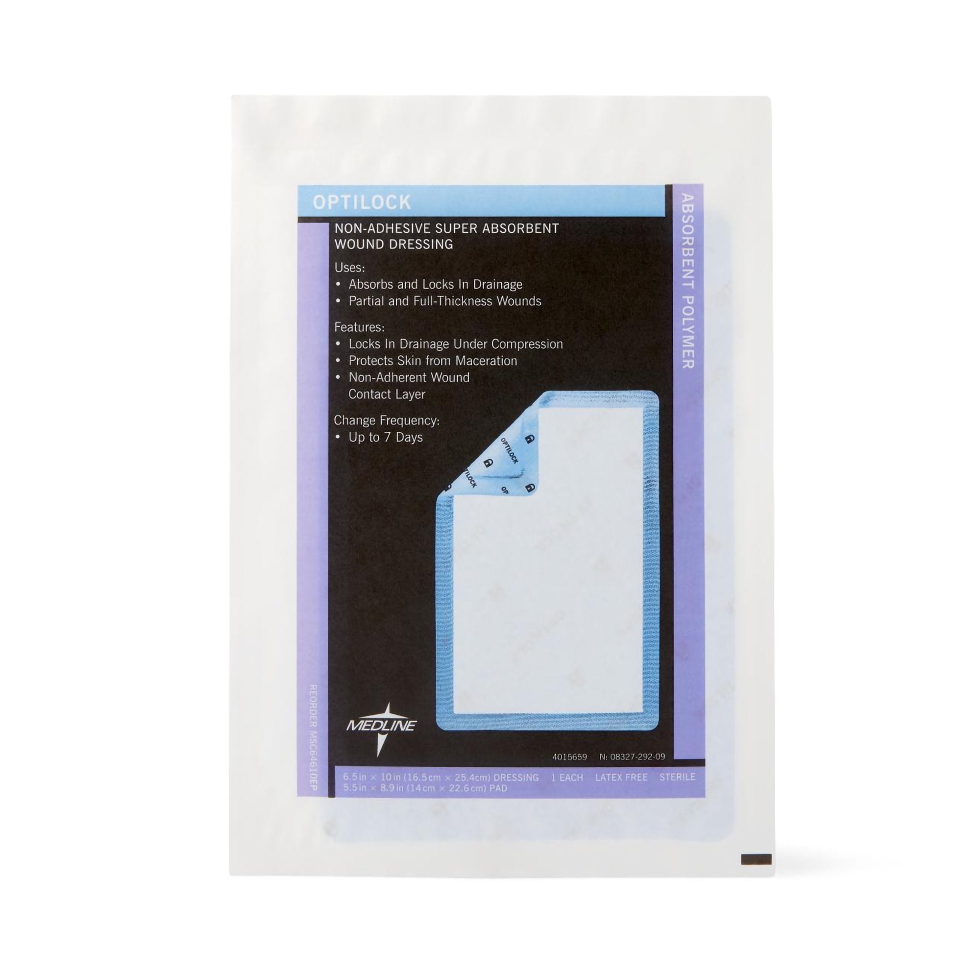 Optilock Nonadherent Dressing, 6½ x 10 Inch