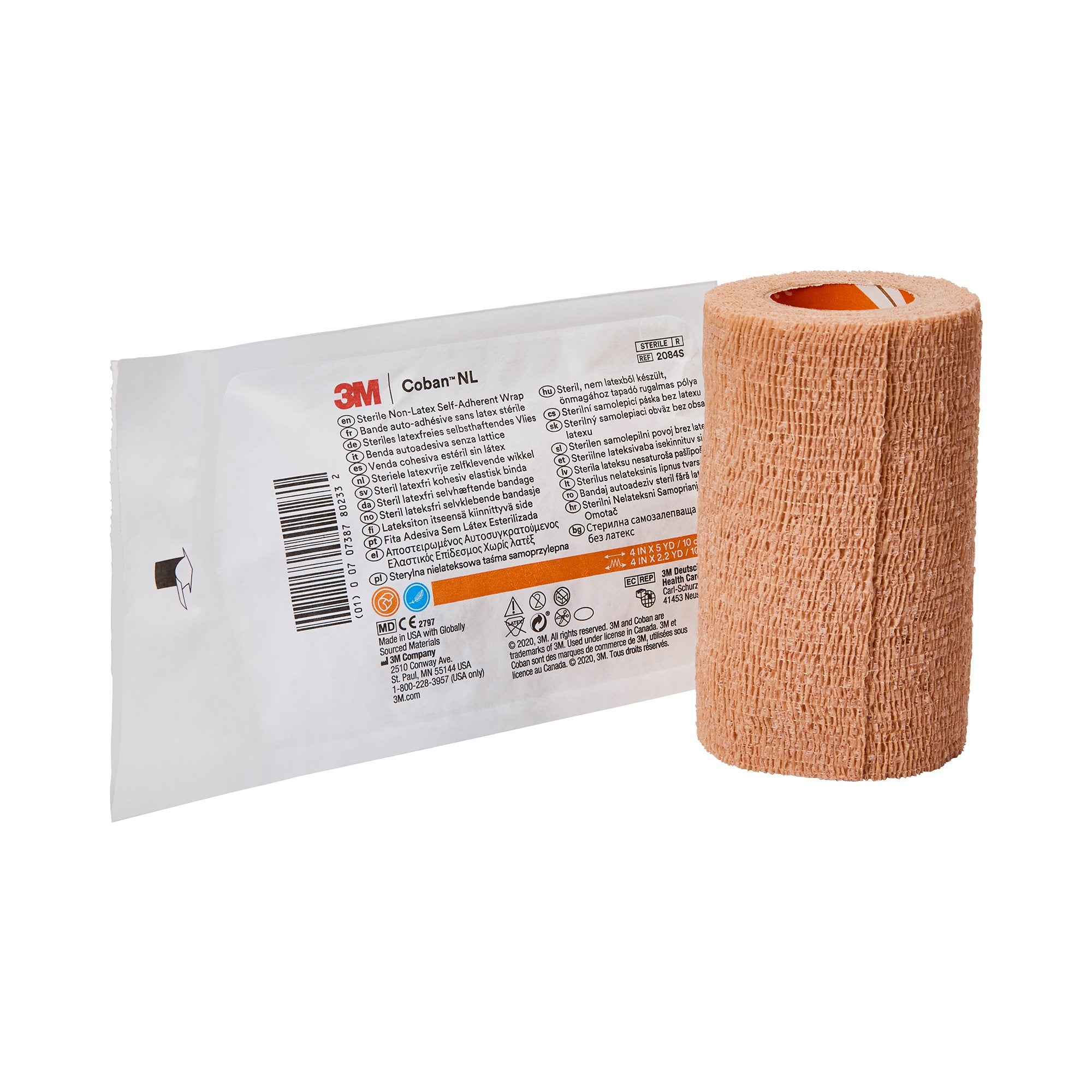 3M™ Coban™ LF Self-adherent Closure Cohesive Bandage, 4 Inch x 5 Yard