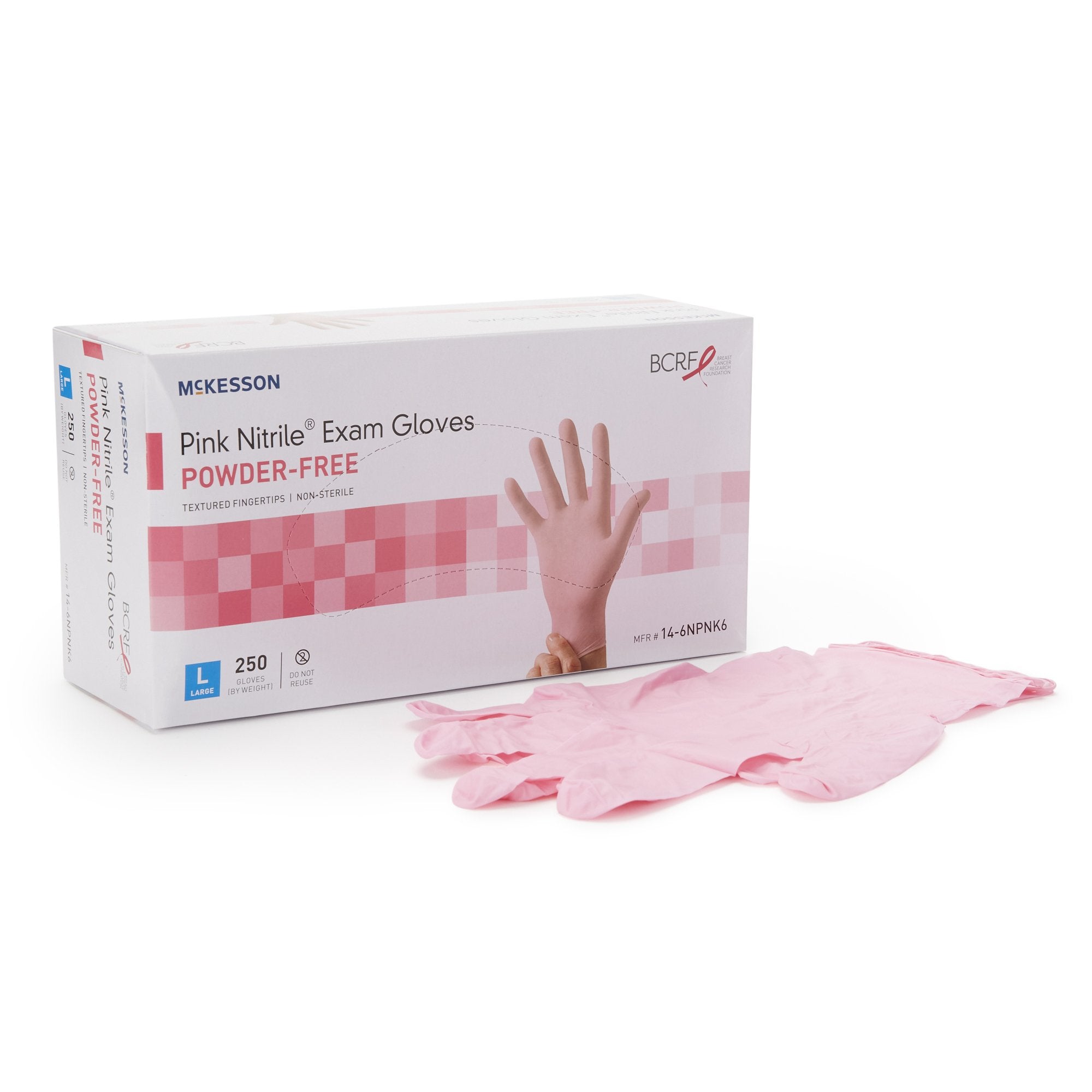 McKesson Pink Nitrile® Nitrile Exam Glove, Large, Pink