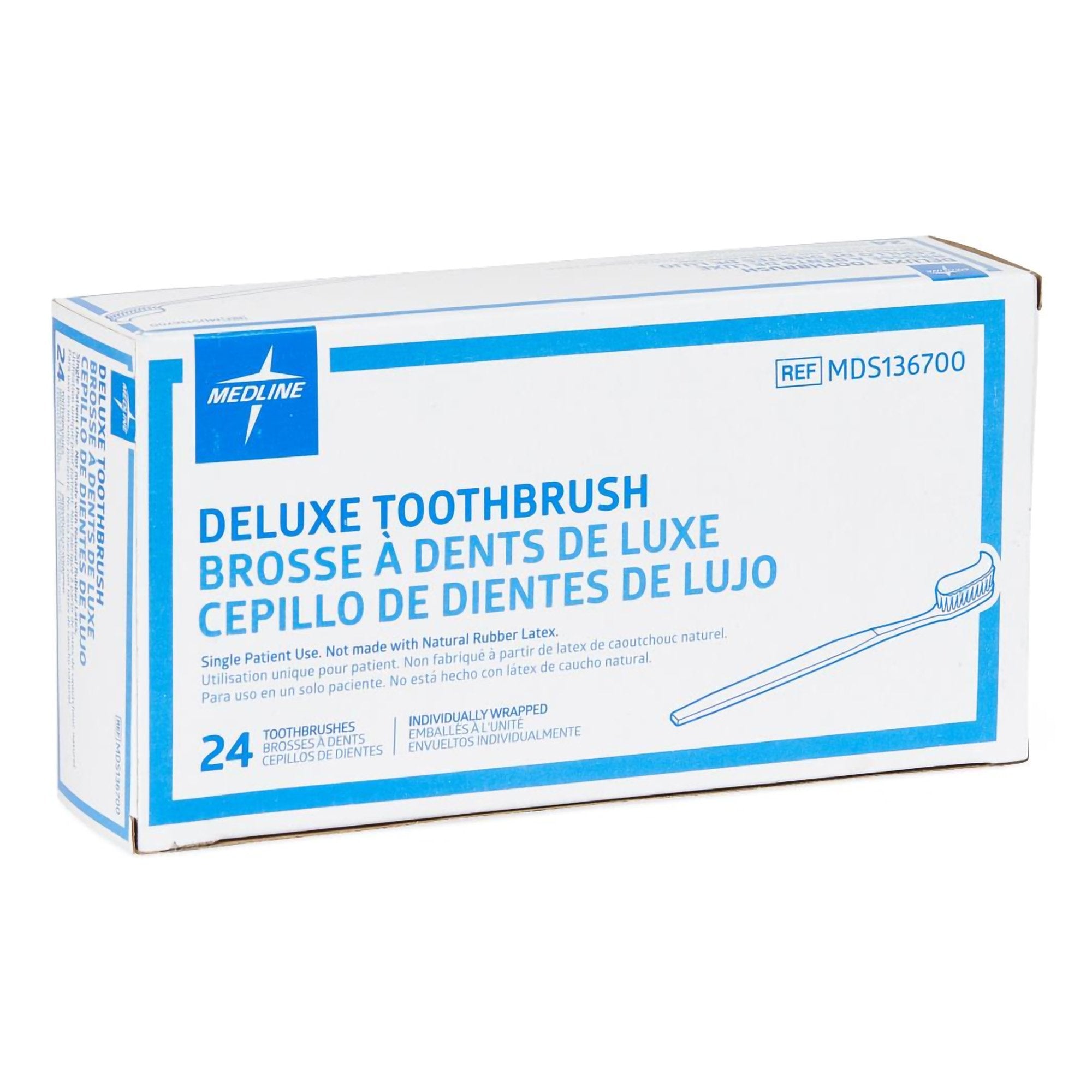 Toothbrush Medline White Adult Soft