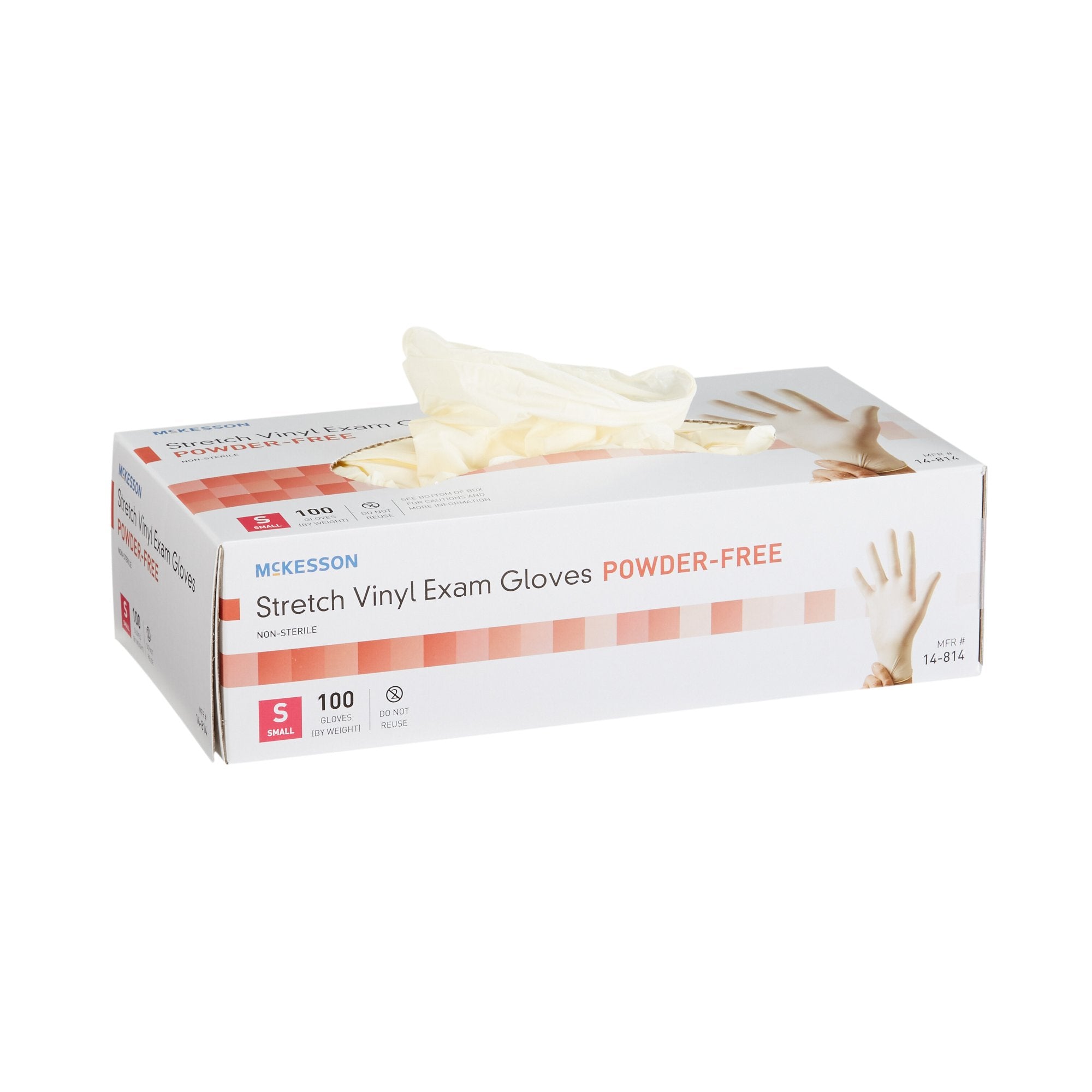 McKesson Stretch Vinyl Exam Glove, Small, Ivory