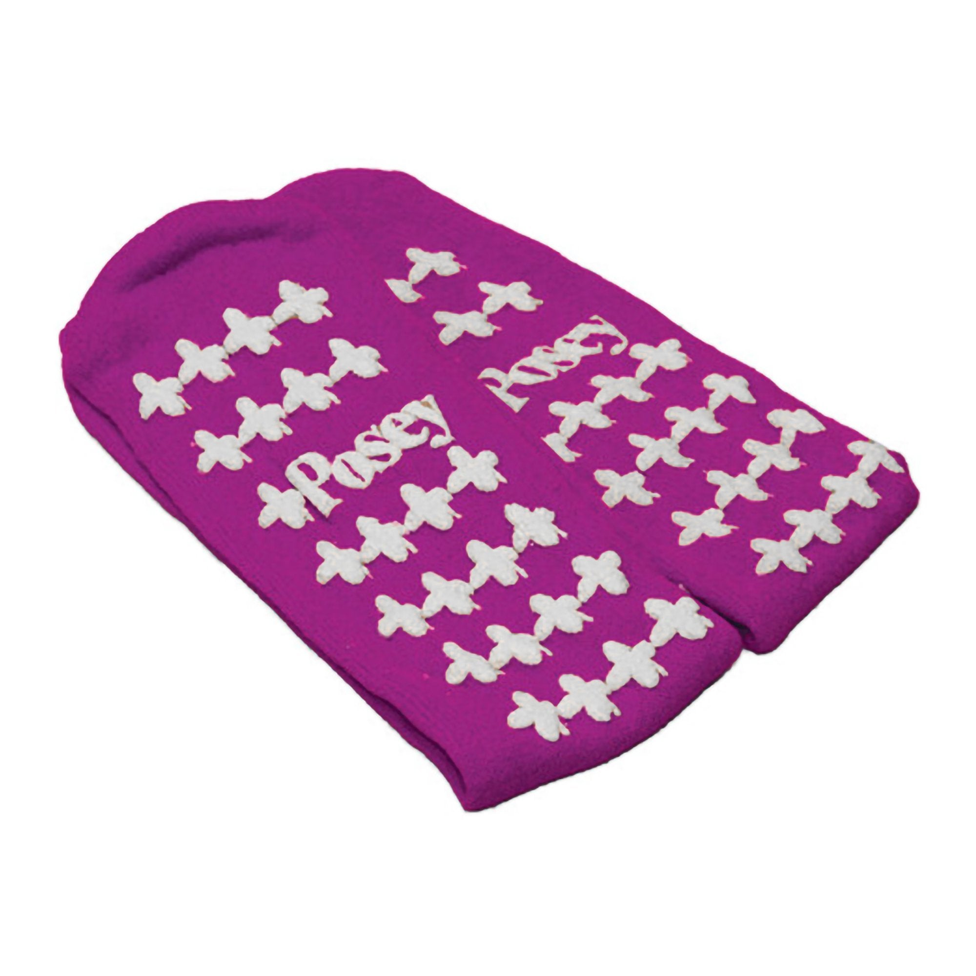 Slipper Socks Posey® Unisex Adult Large Double Tread Single Patient Use Purple