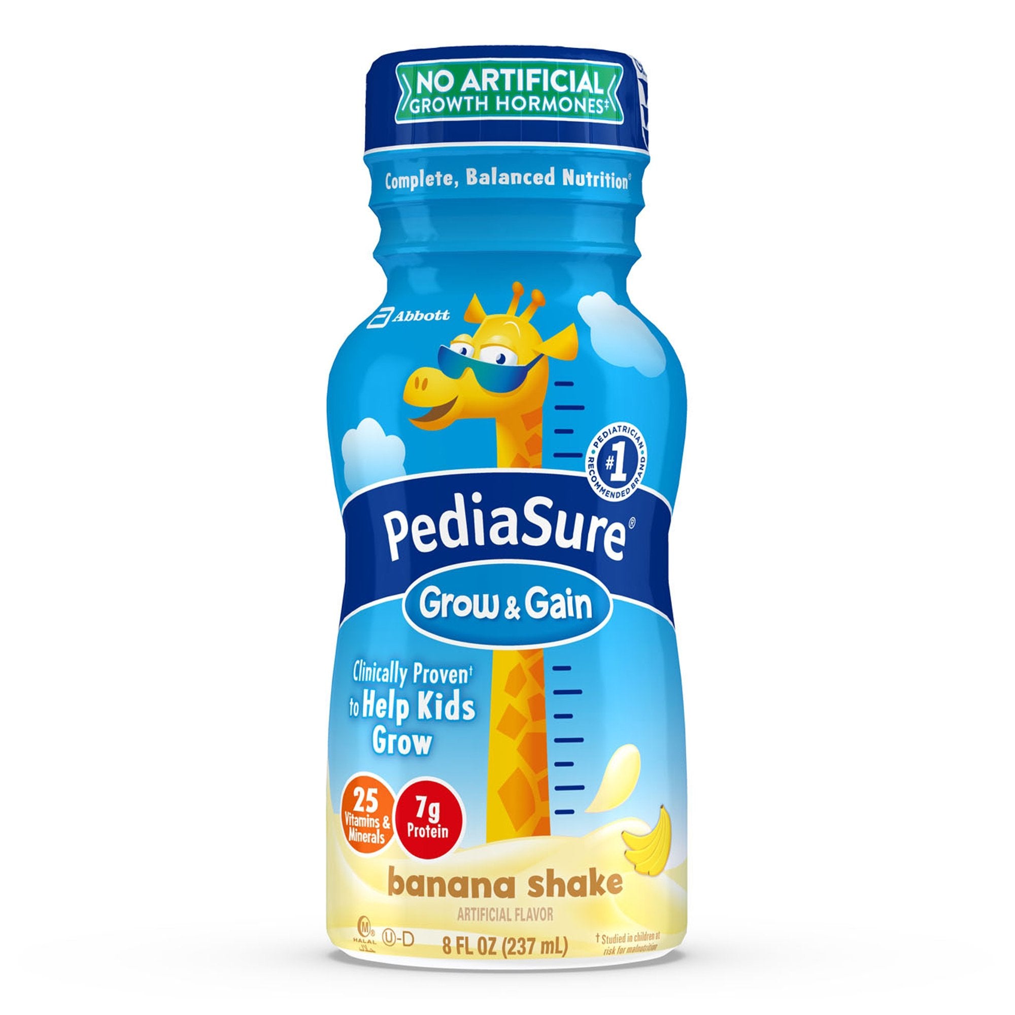 PediaSure® Grow & Gain Banana Pediatric Oral Supplement, 8-ounce bottle