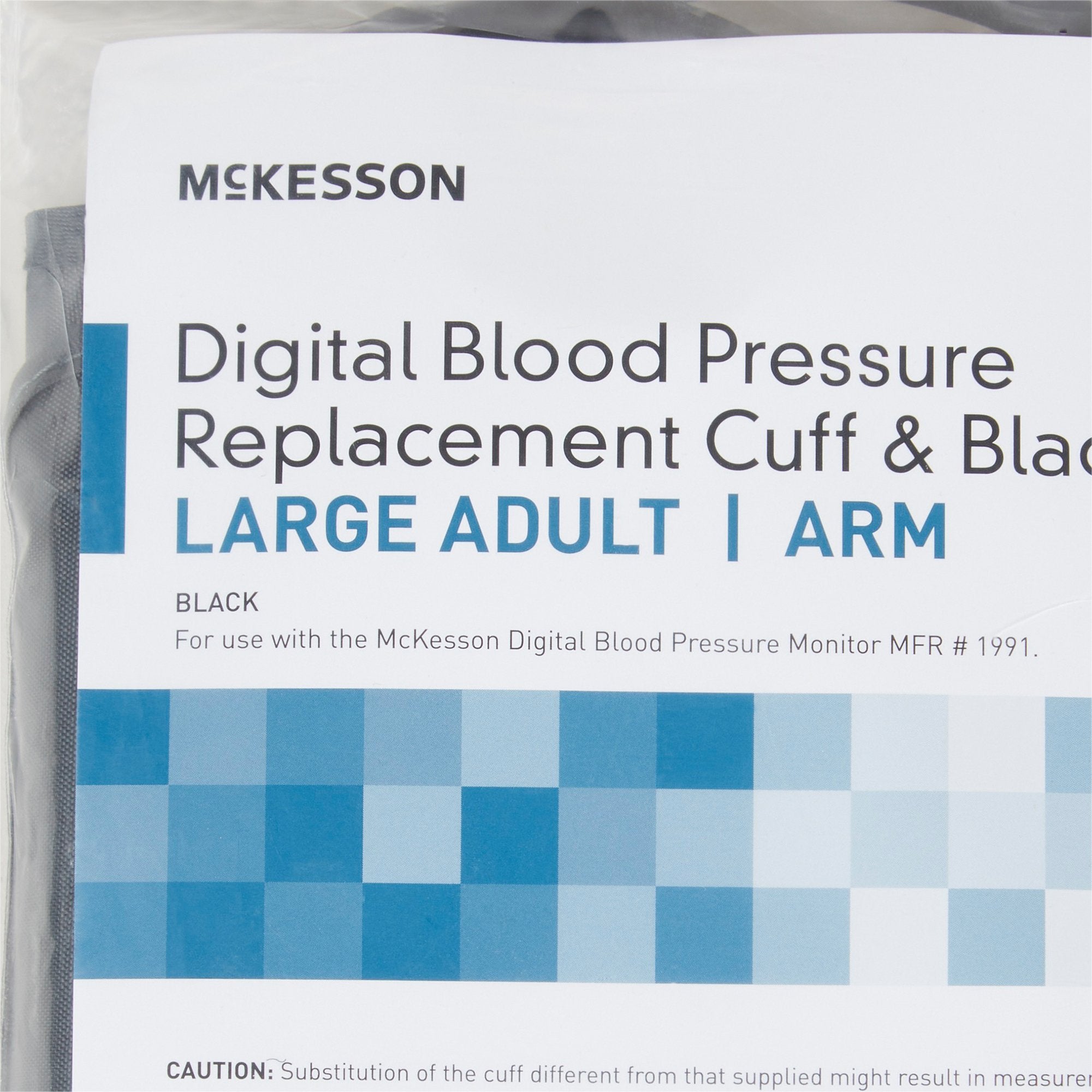 Reusable Blood Pressure Cuff McKesson 11.8 to 16.5 Inch Arm Nylon Cuff Large Adult Cuff