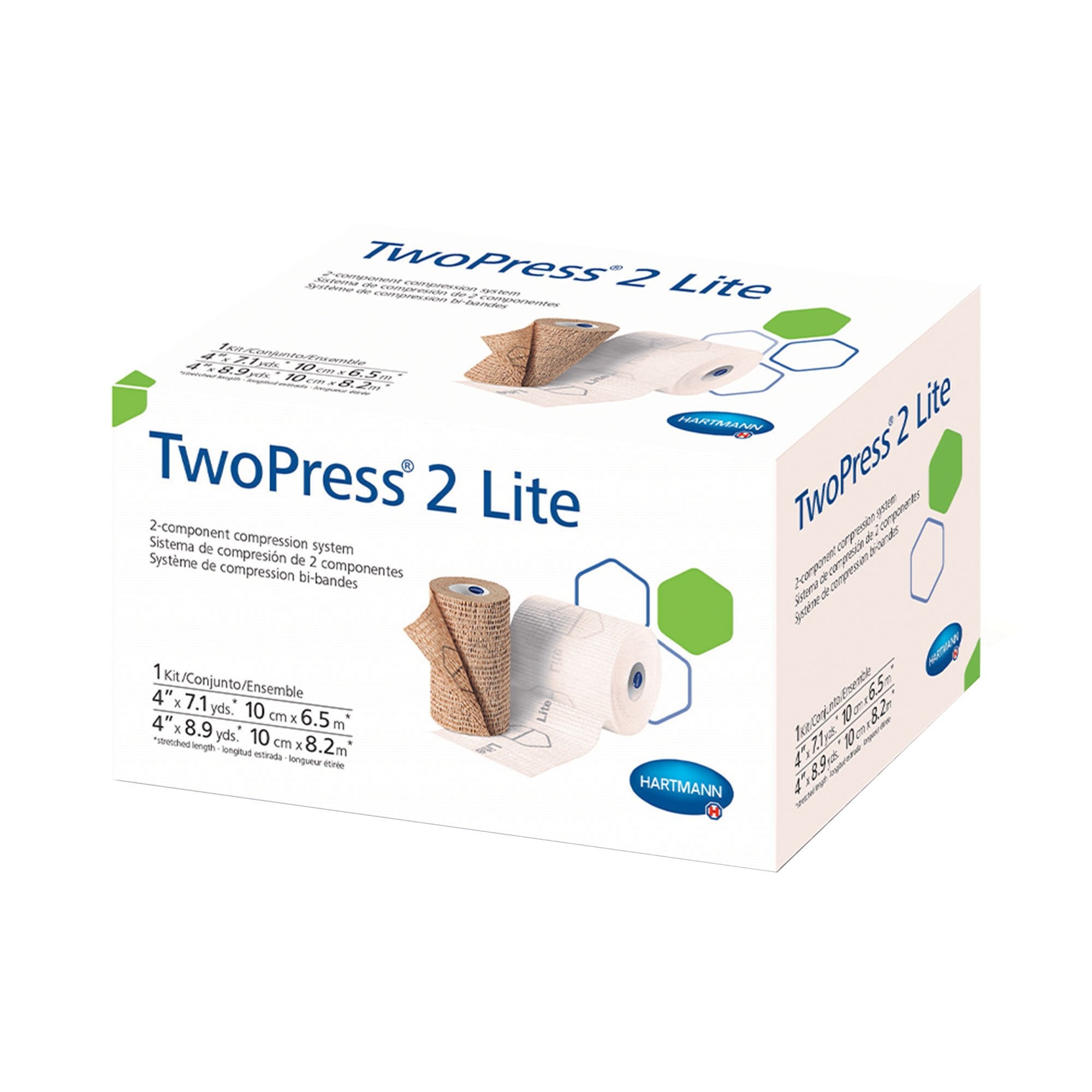 TwoPress® 2 Lite 2 Layer Compression Bandage System with Visible Indicators