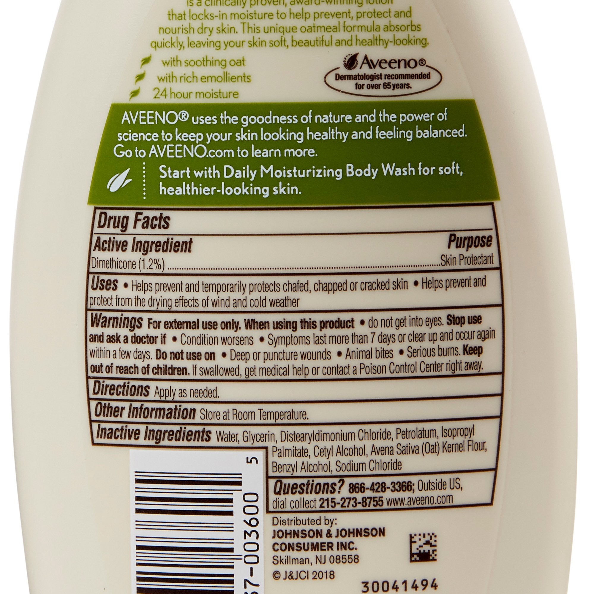 Aveeno® Daily Moisturizing Body Lotion, 12 oz. Bottle