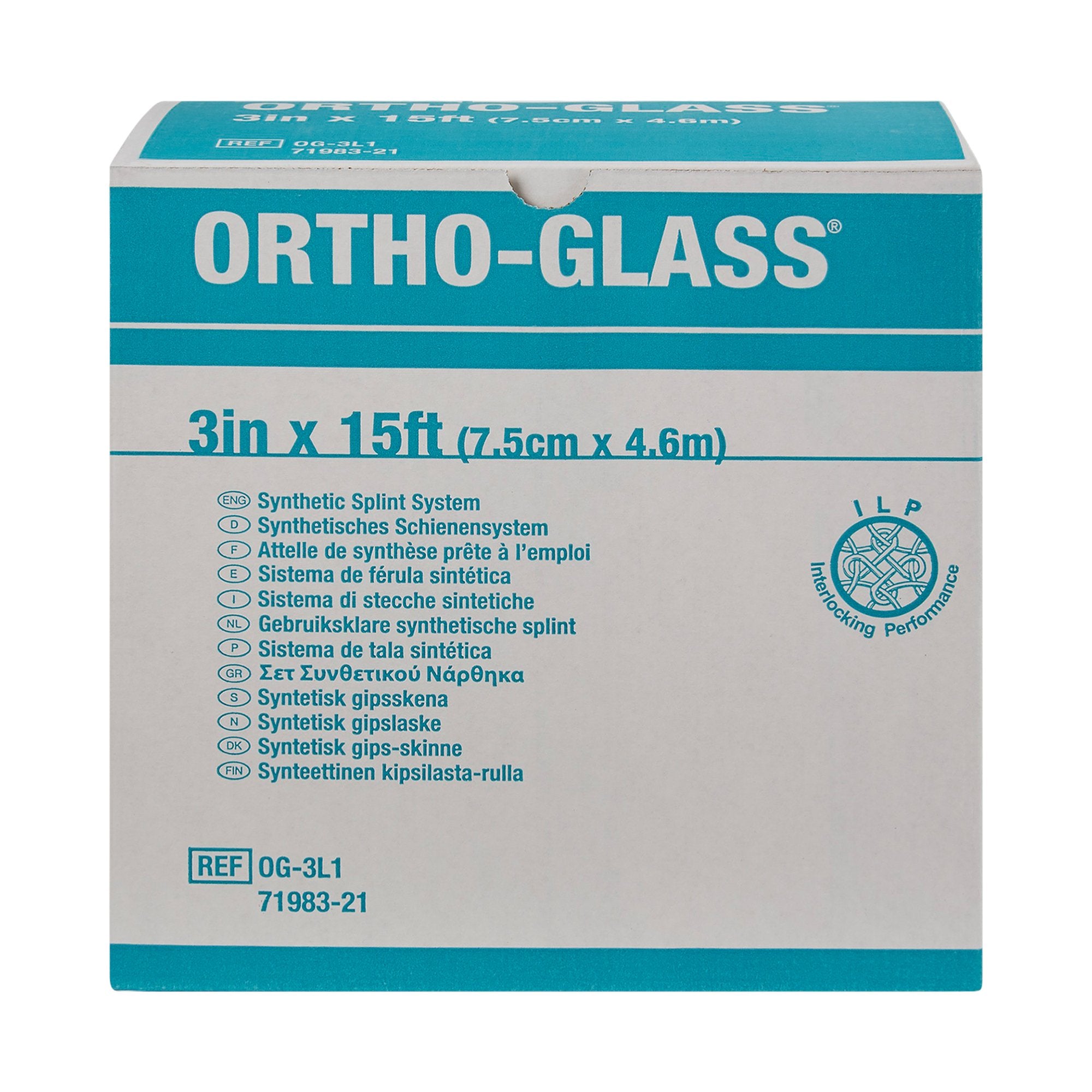 Ortho-Glass® Splint Roll, White, 3 Inch x 5 Yard