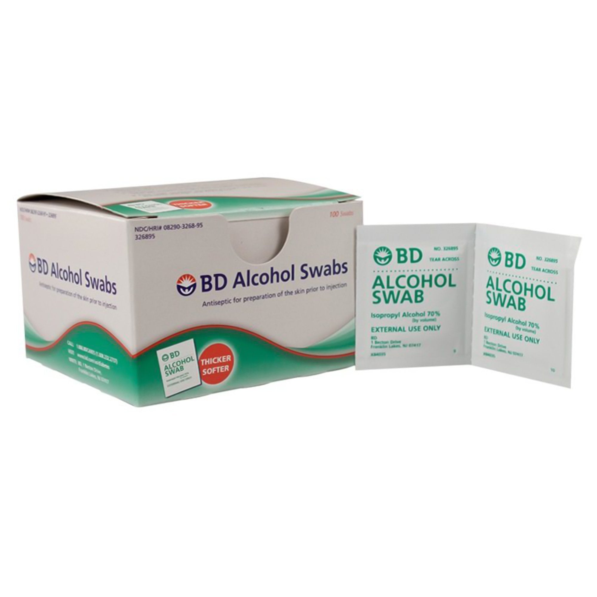 Alcohol Prep Pad BD™ 70% Strength Isopropyl Alcohol Individual Packet NonSterile