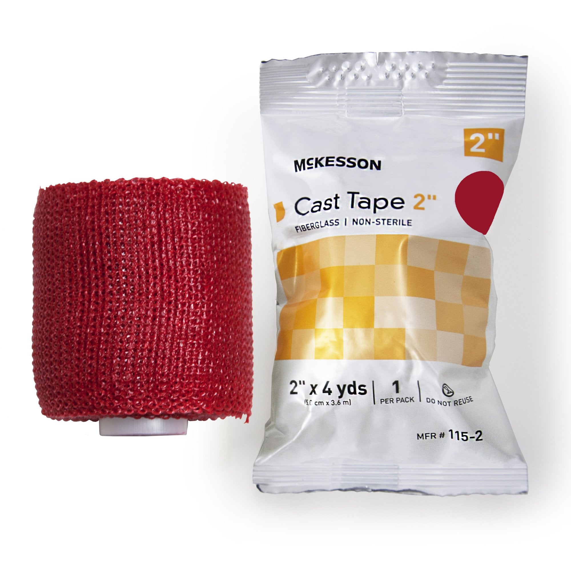 McKesson Red Cast Tape, 2 Inch x 4 Yard