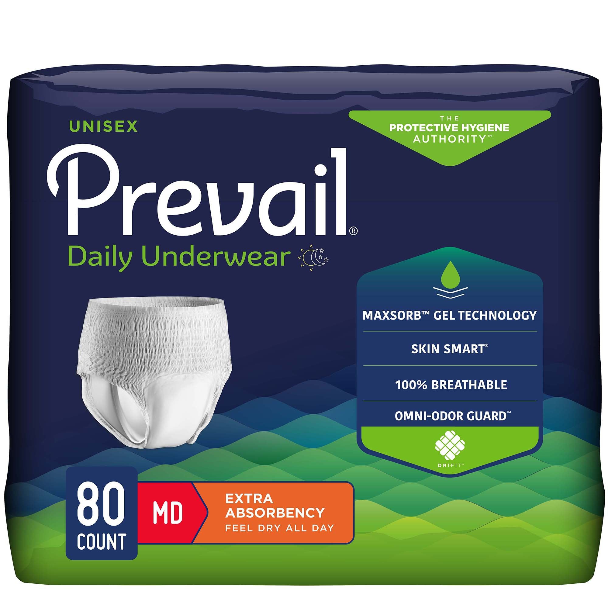 Prevail® Daily Underwear Extra Absorbent Underwear, Medium