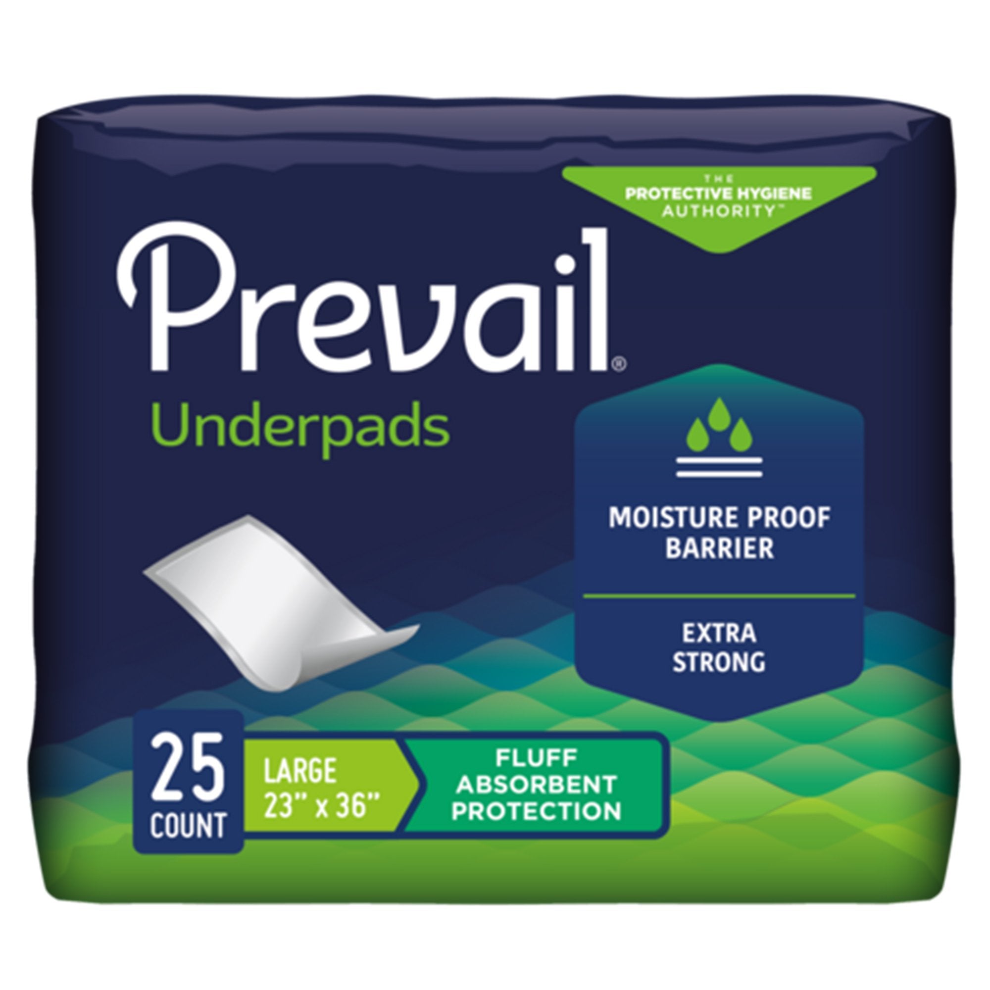 Prevail® Total Care™ Fluff Underpads, Large