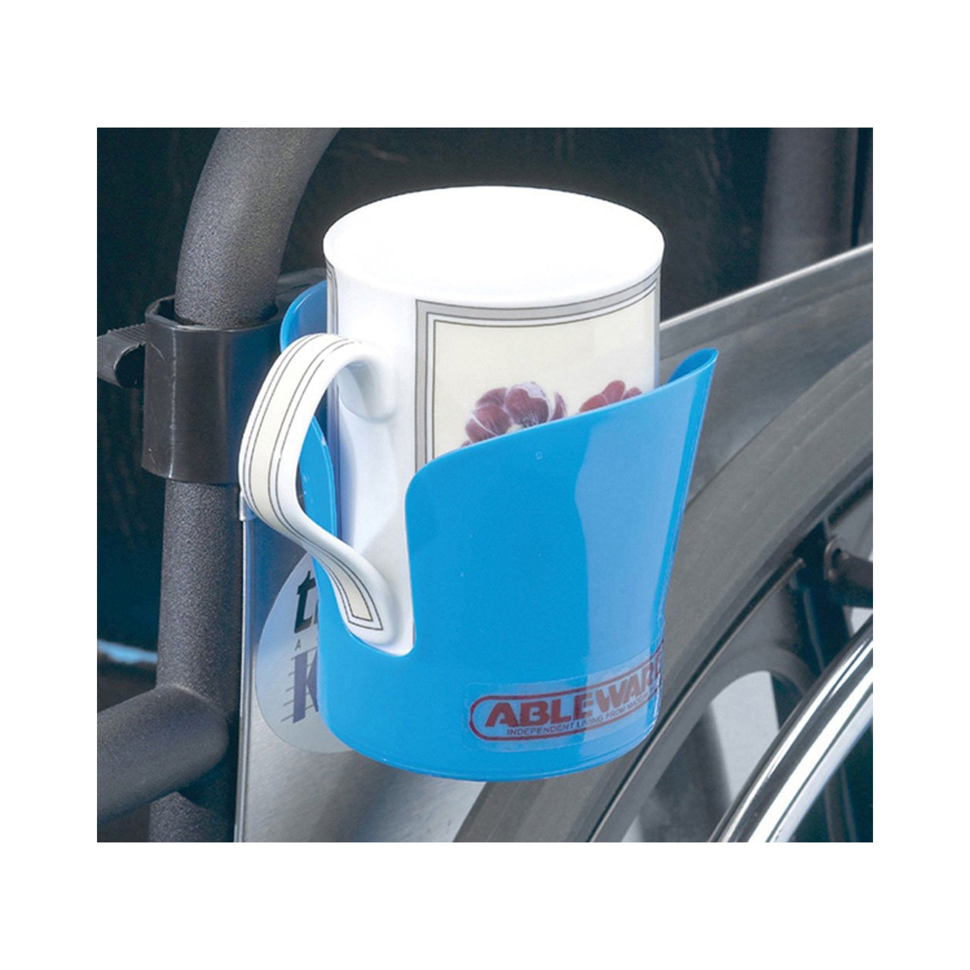 Maddak Cup Holder, For Use With Wheelchair, 2.52 in. Dia. x 5.98 in. H, Plastic