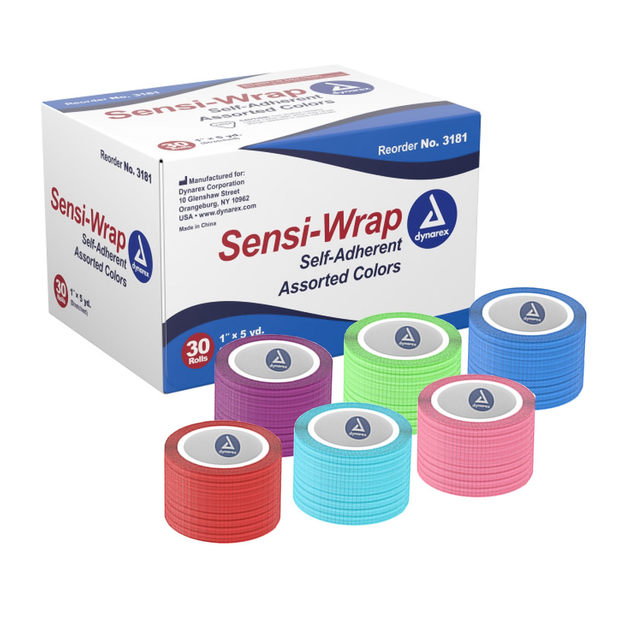 Sensi-Wrap Self-adherent Closure Cohesive Bandage, 1 Inch x 5 Yard