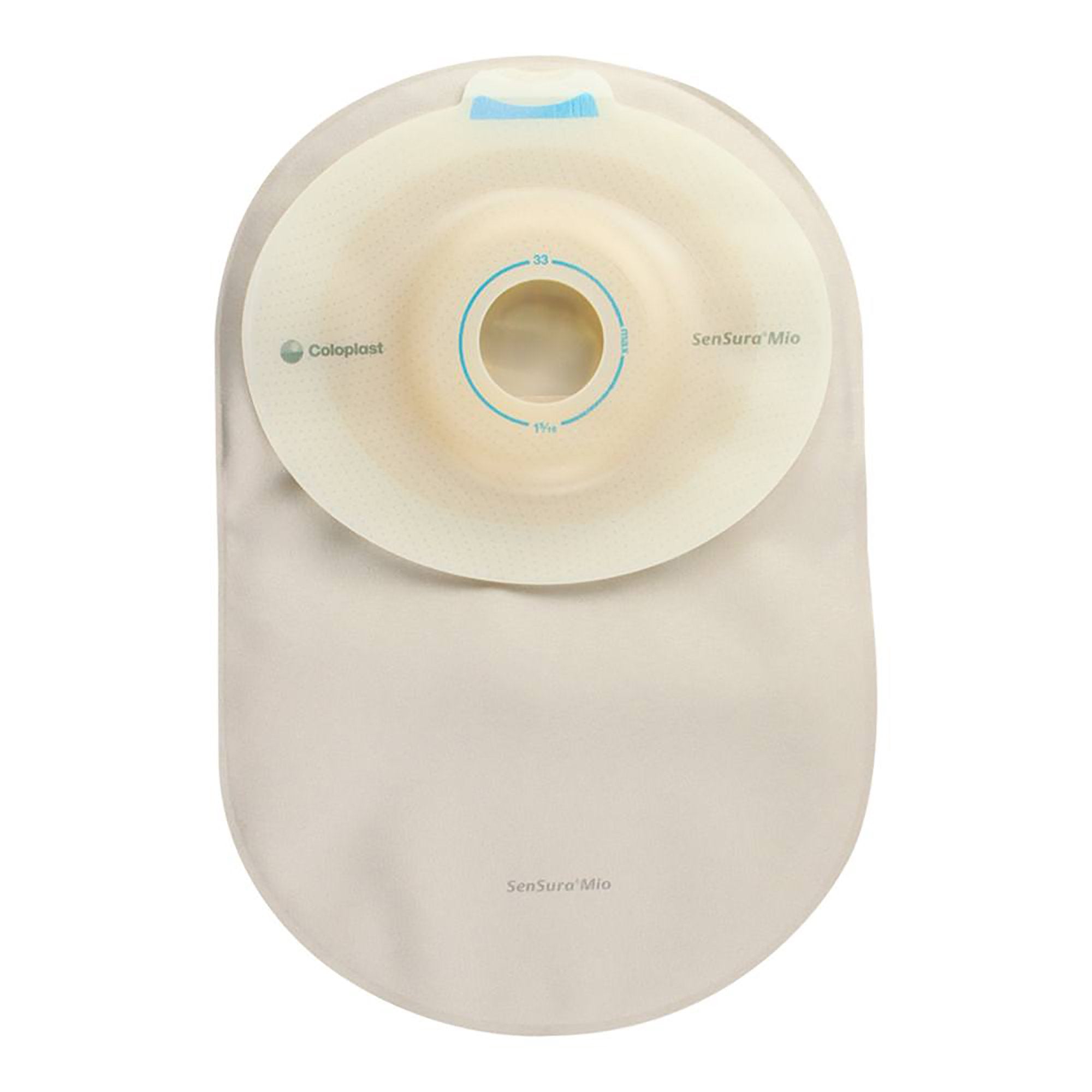 Ostomy Pouch SenSura® Mio Convex One-Piece System 8-1/4 Inch Length, Maxi Convex Light, Pre-Cut 1-1/8 Inch Stoma Closed End