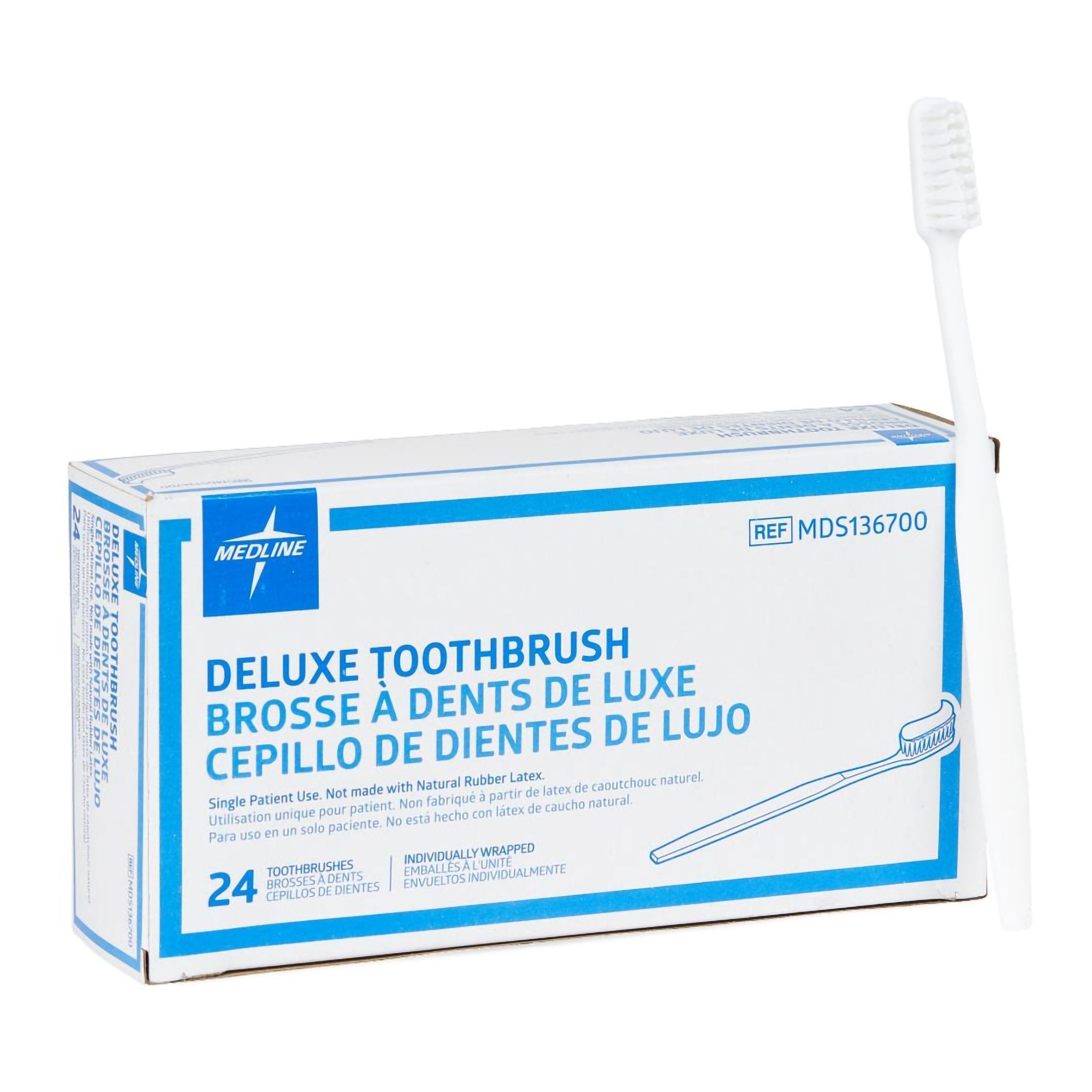 Toothbrush Medline White Adult Soft