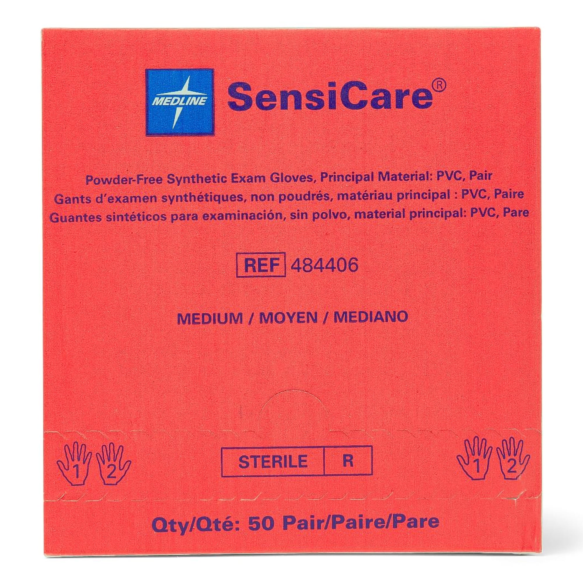 SensiCare® Stretch Vinyl Exam Glove, Medium, Beige