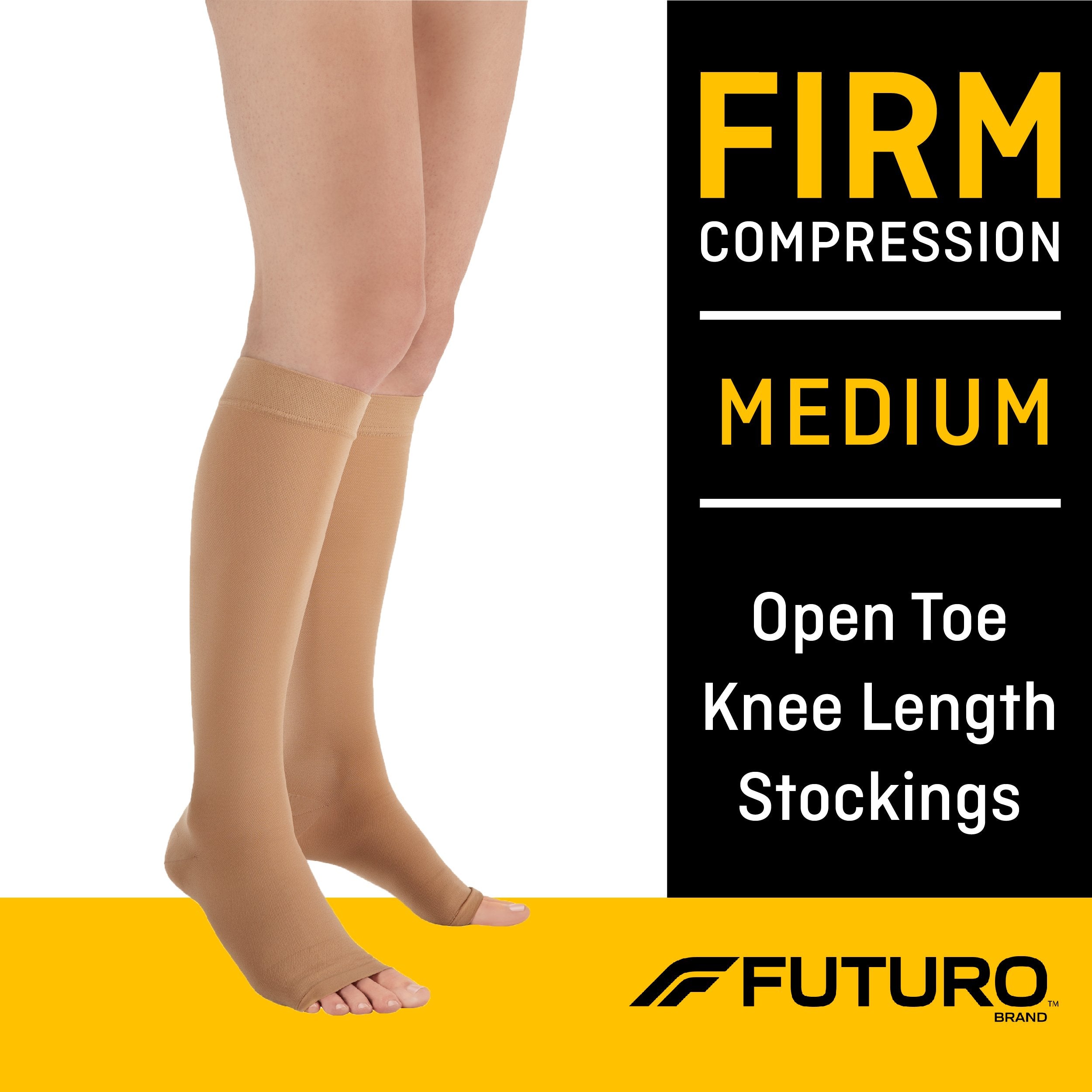 3M™ Futuro™ Knee Length Compression Stockings, Beige, Medium