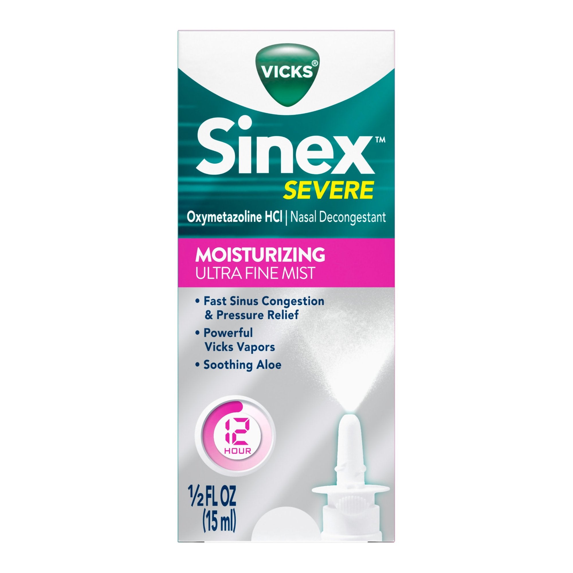 Nasal Decongestant Vicks® Sinex™ Severe Ultra Fine 0.05% Nasal Spray 0.5 oz.