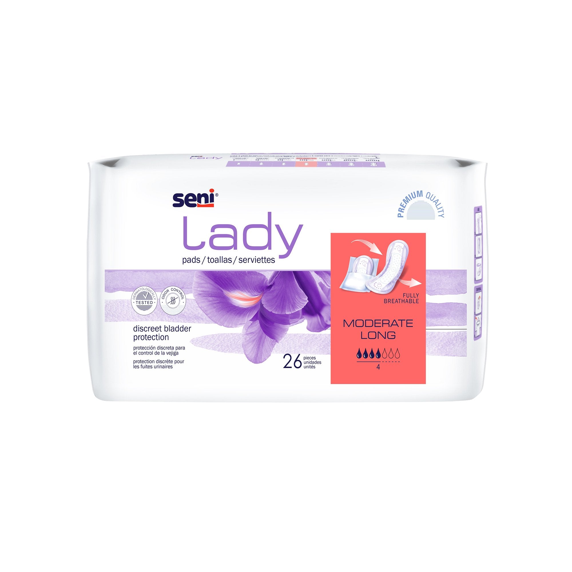 Seni® Lady Moderate Pads, Long