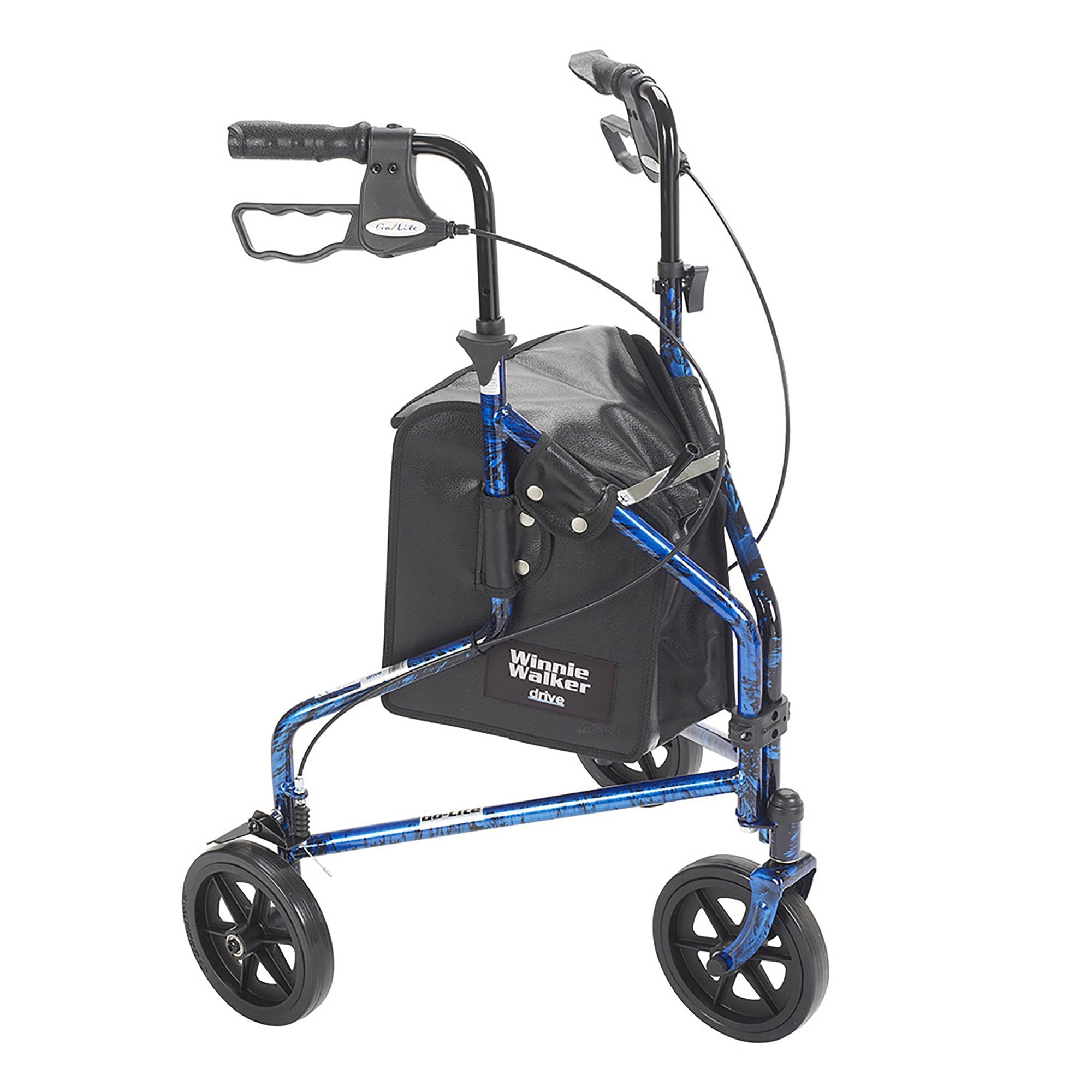 drive™ Deluxe 3 Wheel Rollator, Blue