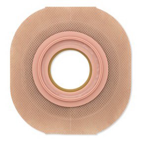 Ostomy Barrier New Image™ FlexTend™ Precut, Extended Wear Adhesive Tape Borders 57 mm Flange Red Code System 1-3/4 Inch Opening