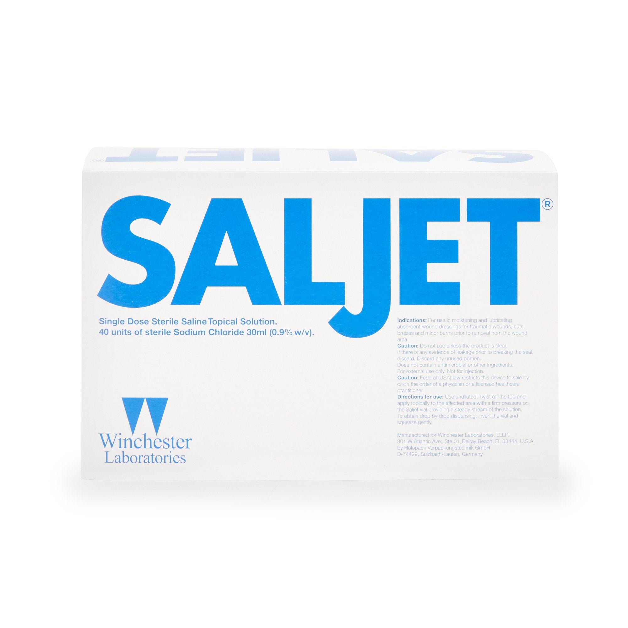 Saljet® Sterile Saline Solution, 40 Vials per Box