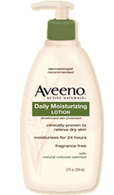 Hand and Body Moisturizer Aveeno® 12 oz. Pump Bottle Unscented Lotion