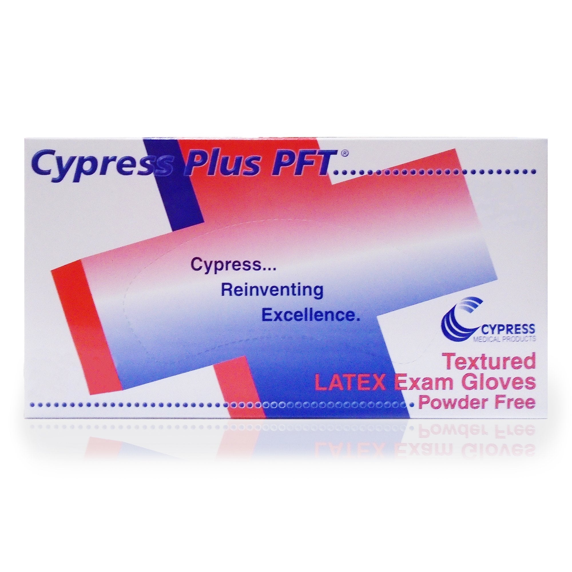 Cypress Plus® PFT Latex Standard Cuff Length Exam Glove, Small, Ivory