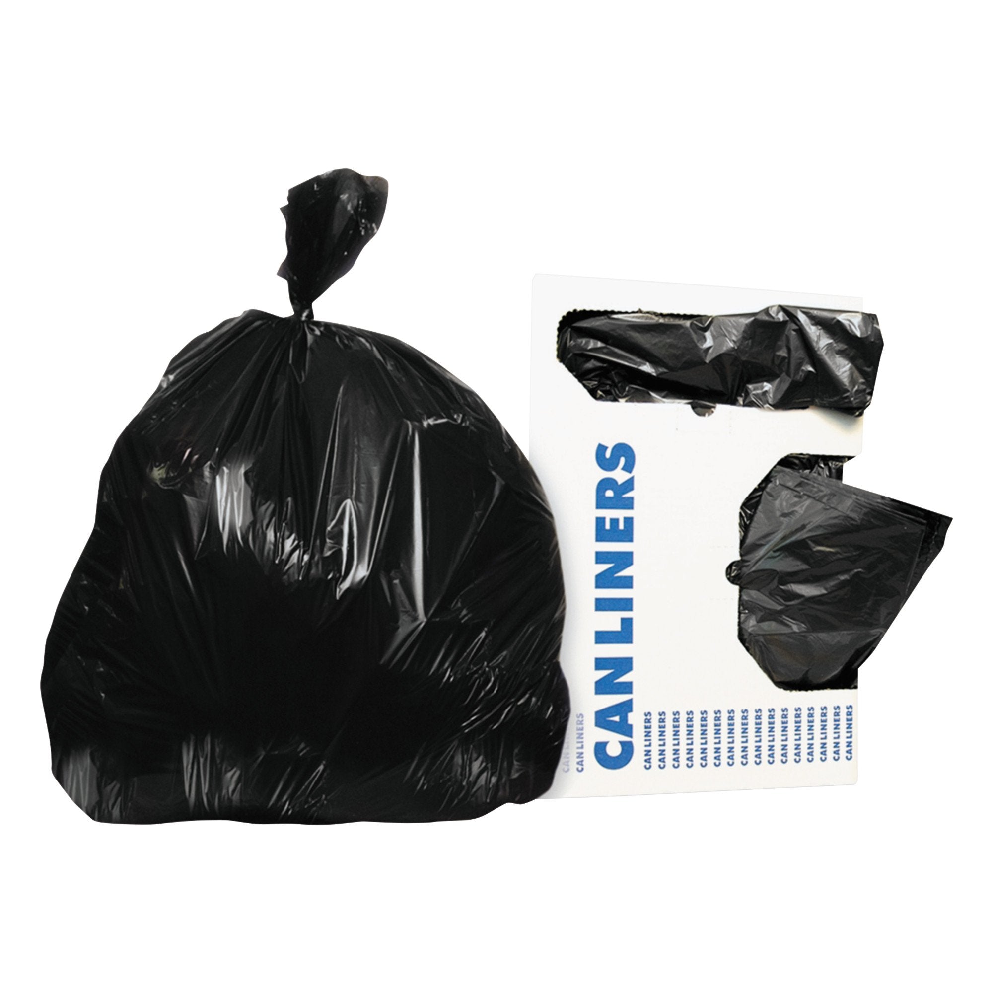 Trash Bag Heritage™ X-Liner™ 45 gal. Black Reprocessed Resin 1.5 mil 40 X 46 Inch Star Seal Bottom Flat Pack