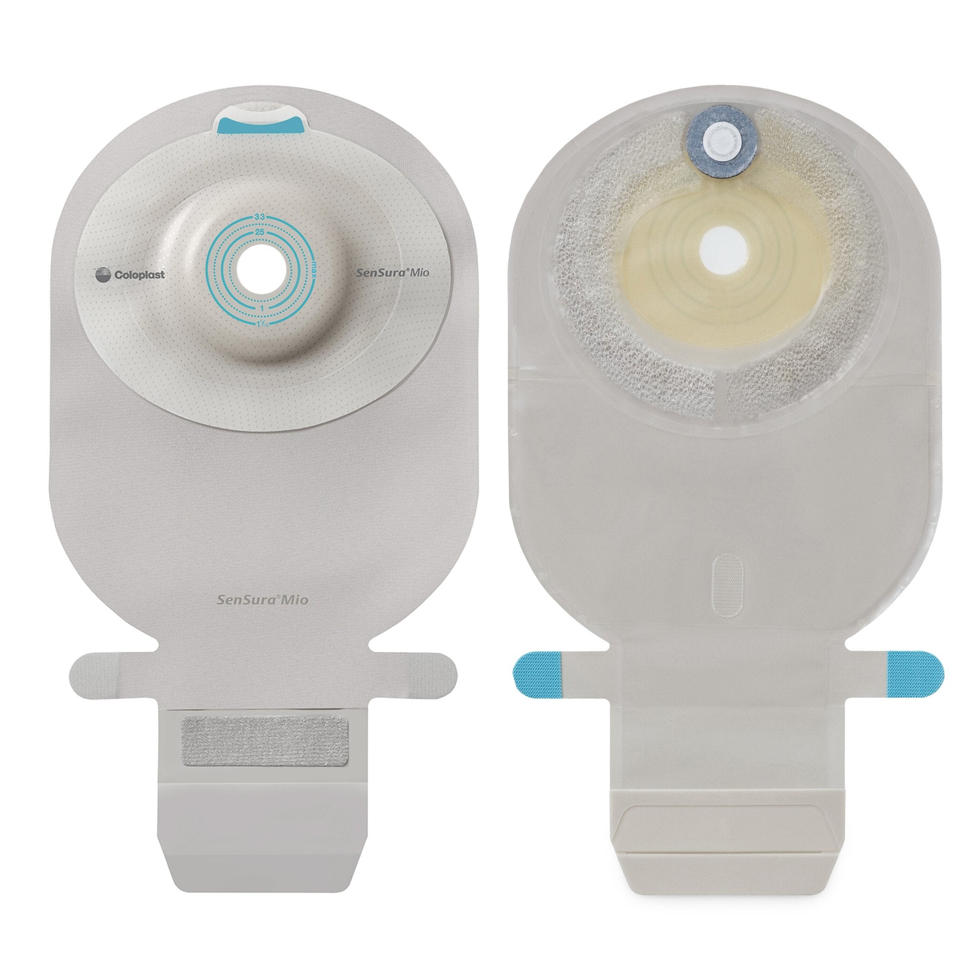 Ostomy Pouch SenSura® Mio Convex One-Piece System 11 Inch Length, Maxi Convex Light, Pre-Cut 1-1/8 Inch Stoma Drainable